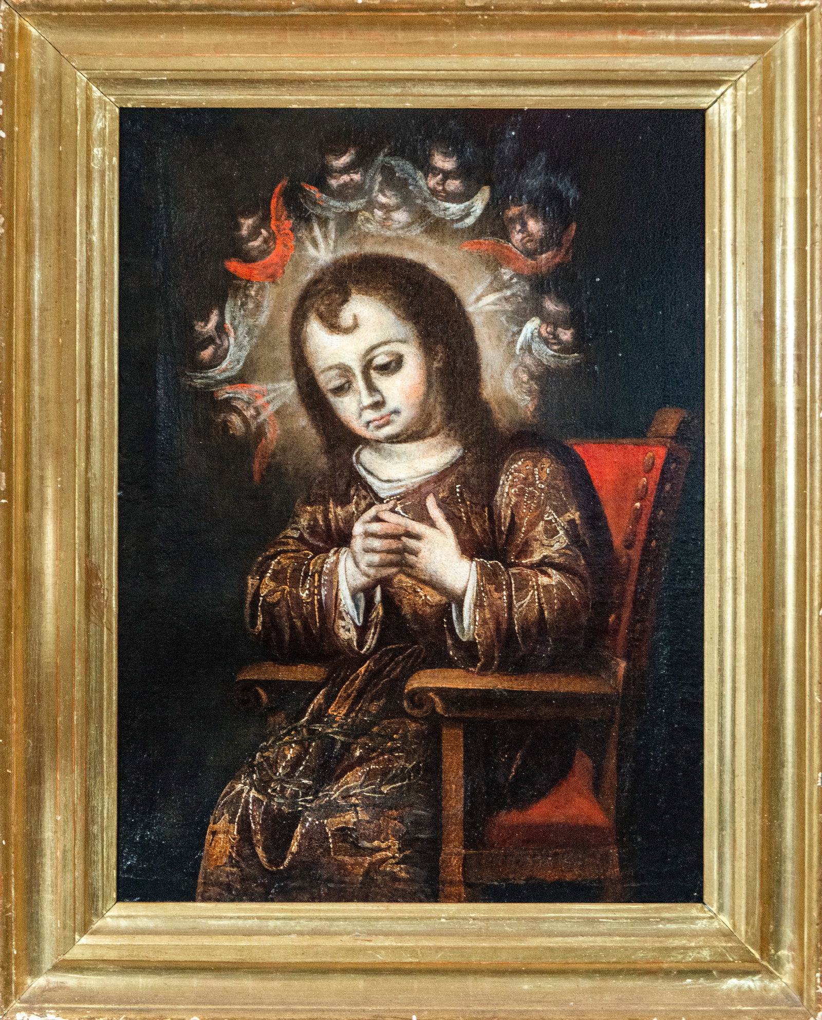 The Boy with the Thorn. Colonial School, 17th Century (1 of 6)