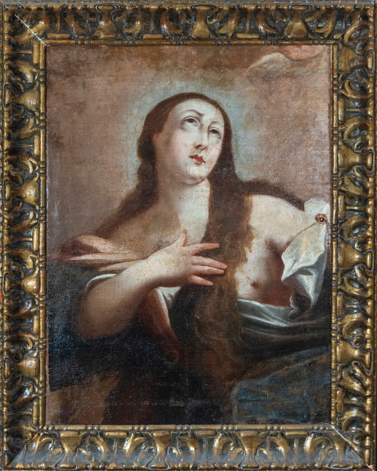Mary Magdalene in the Desert. Bolognese School. 17th Century (1 of 6)