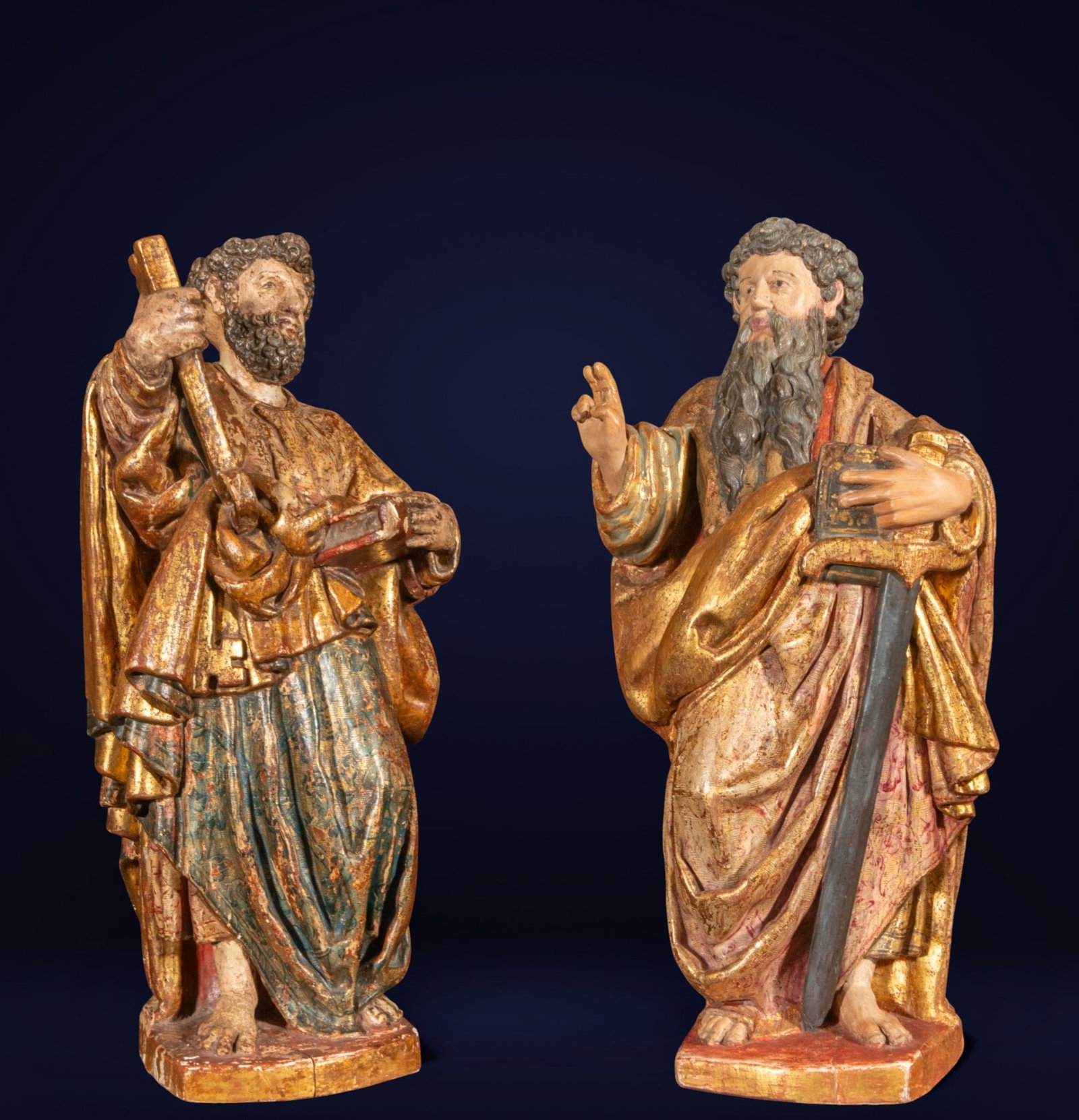Style of Juan de Juni, 16th century - Saint Peter and Saint Paul, Hispano-Flemish (1 of 4)
