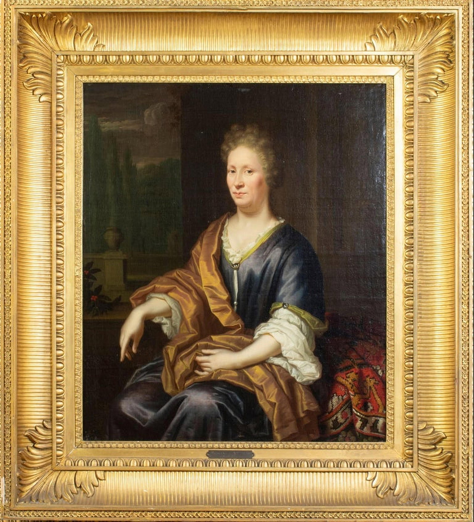 Thomas VAN DER WILT (1659-1733) "Portrait of a Noblewoman", Dutch school of the 18th century: Oil on canvas. 55 cm x 46 cm unframed. 65 cm x 56 cm framed, very good condition. Thomas van der Wilt (1659–1733) was an 18th-century painter of the Dutch Republic.