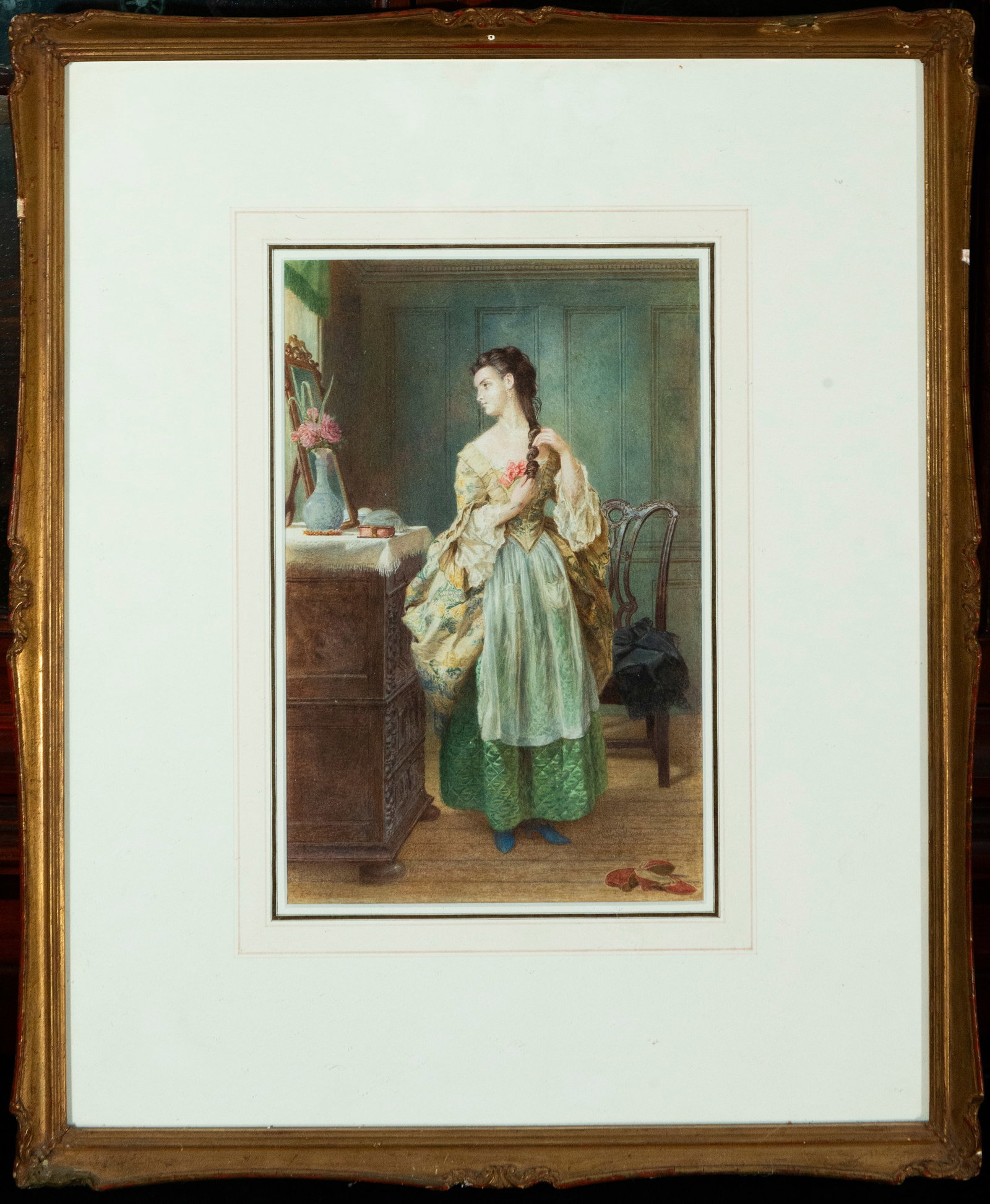 19th Century French School - Lady at the Boudoir (1 of 5)