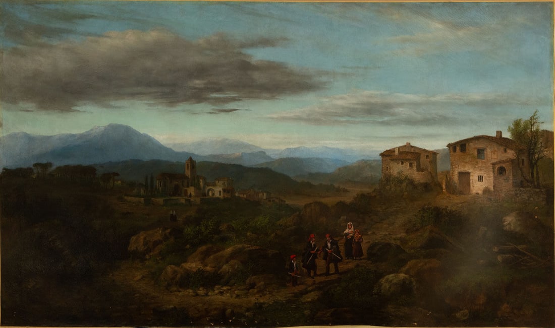 Large Landscape with Catalan Farmhouse, 19th-century Catalan school (1 of 2)