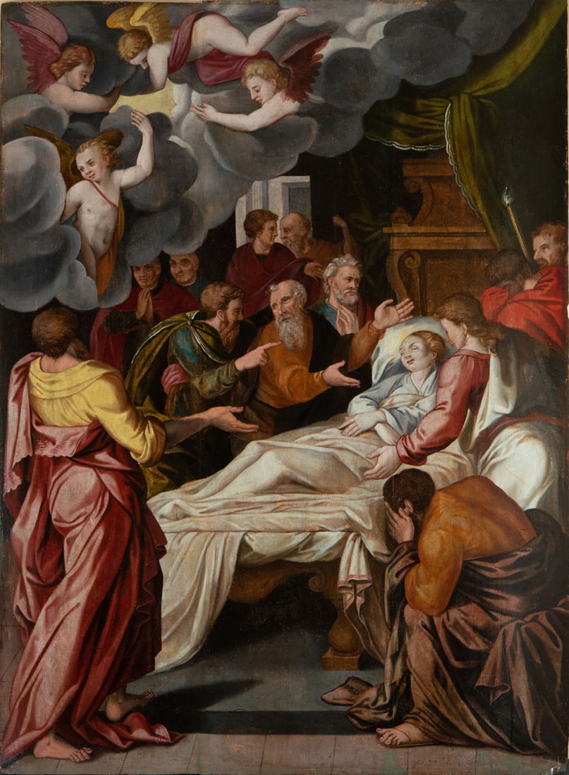 The Death of Mary, oil on panel, 16th century Italian Mannerist school (1 of 8)