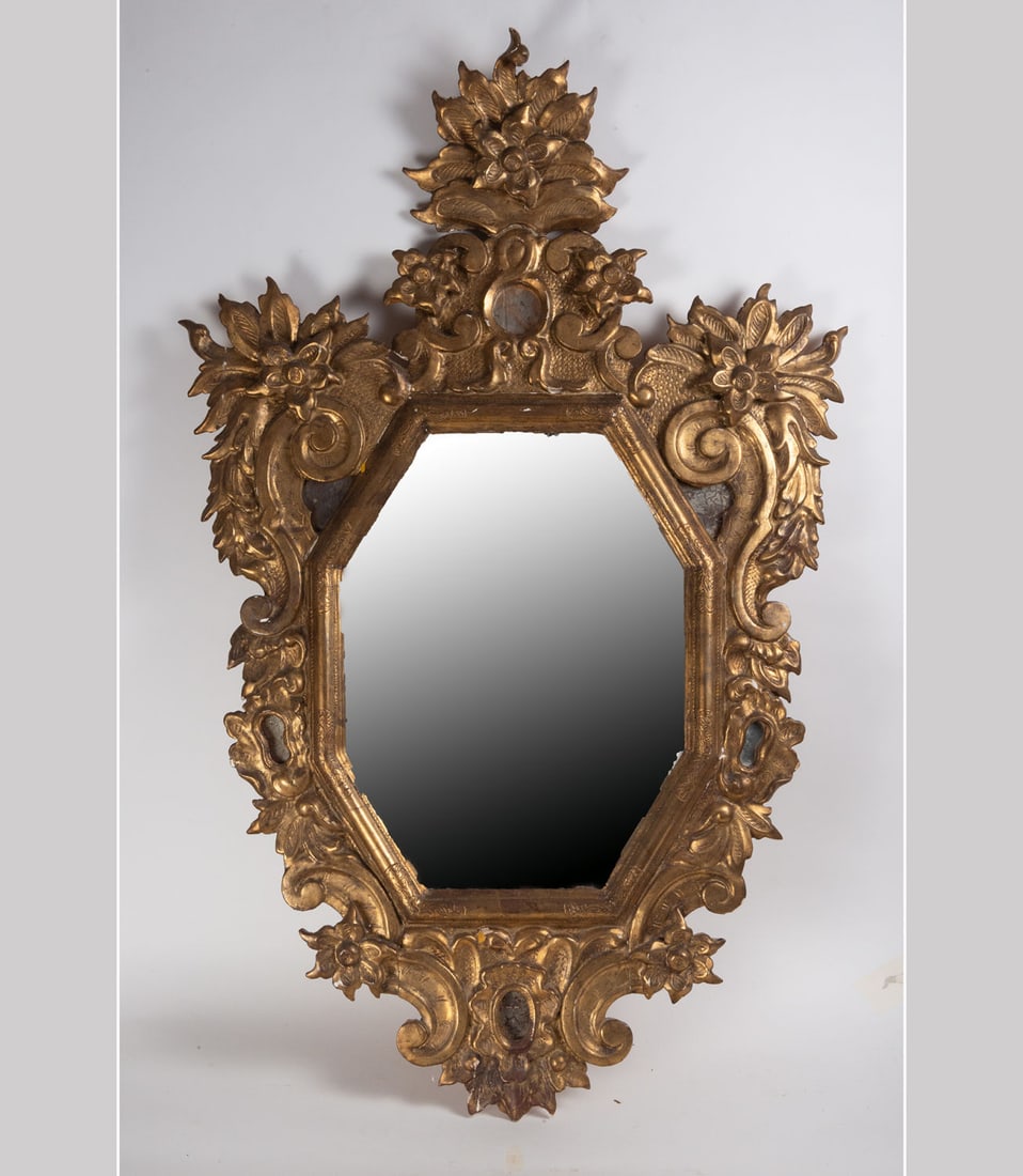 Fernandino Cornucopia Mirror, early 19th century: Measurements: 119 x 69 cm117 x 74 cm
