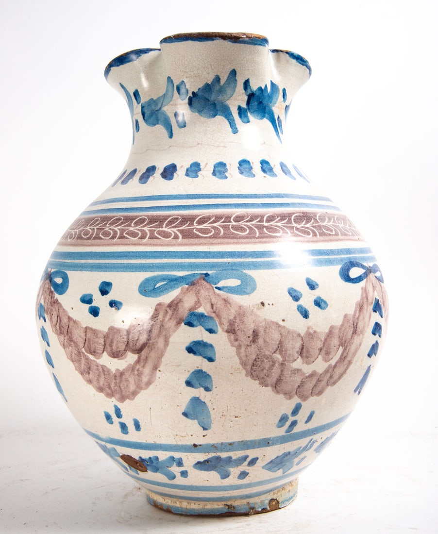 Talavera Wine Jug, 19th Century (1 of 5)