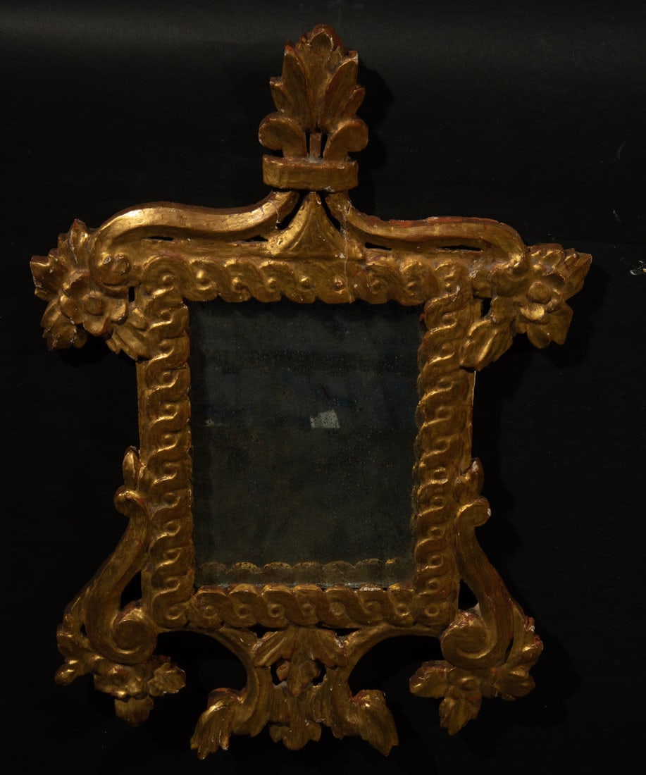 Cornucopia frame in gold-gilded wood, 19th century (1 of 2)