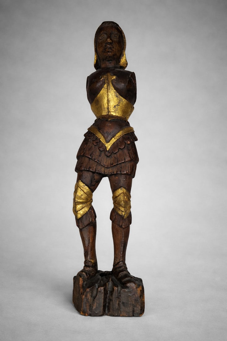 Antique Central European wooden St. George from the 16th century (1 of 4)
