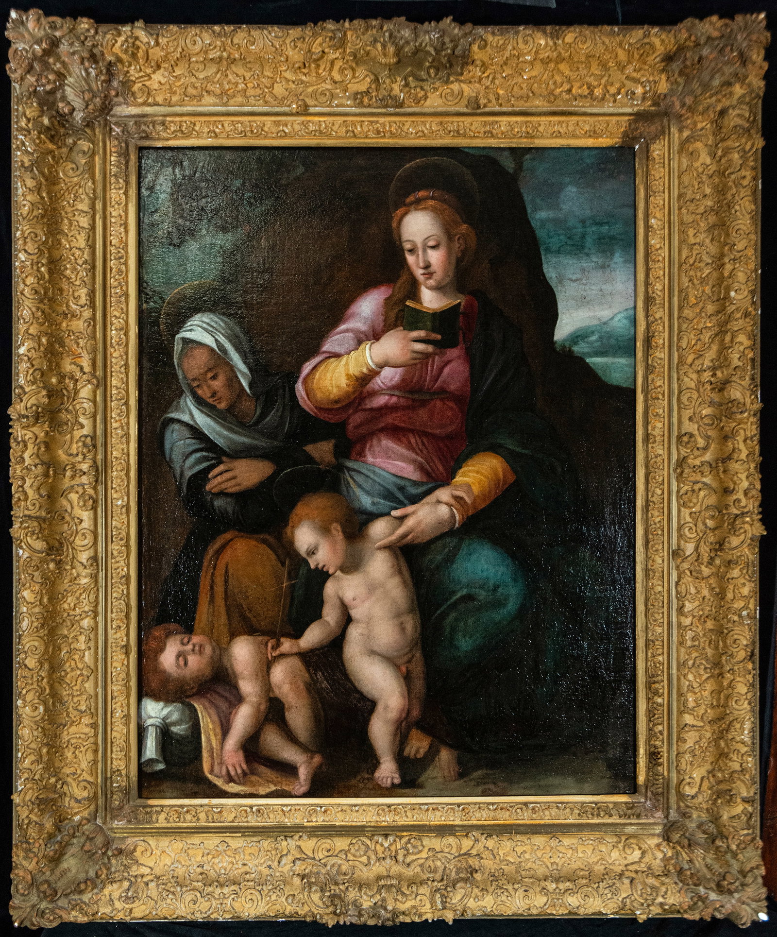 Virgin and Child with Saint John the Baptist, Florentine Italian school, last third of the 16th (1 of 5)