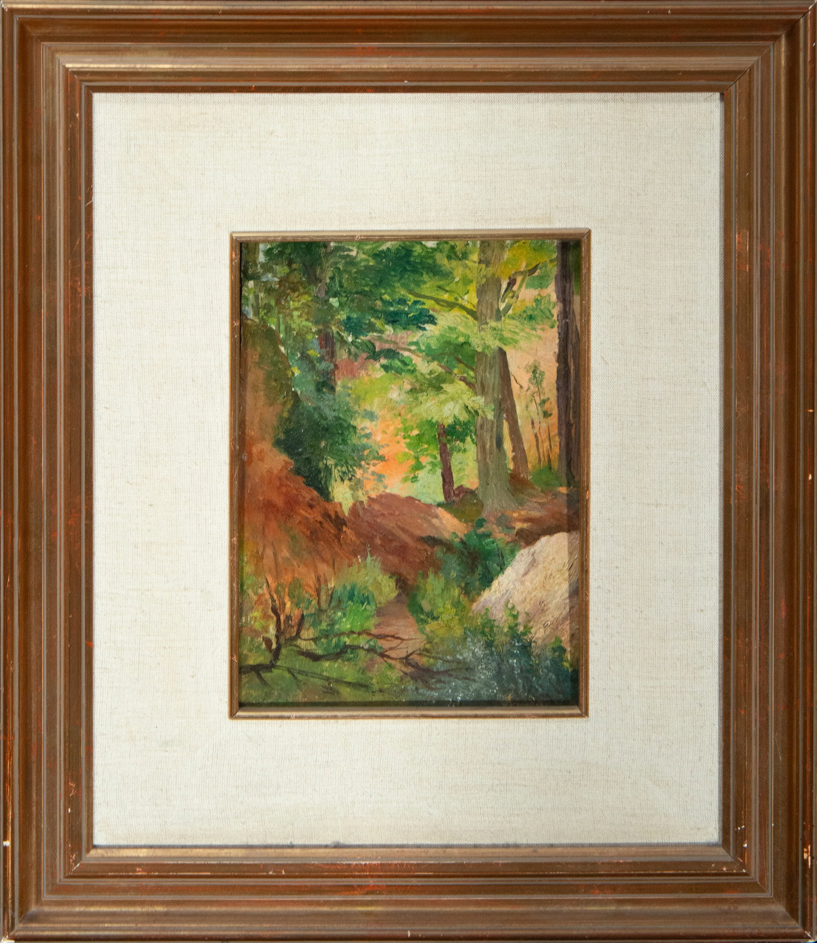 Wooded Landscape. Spanish School. 20th Century. (1 of 4)