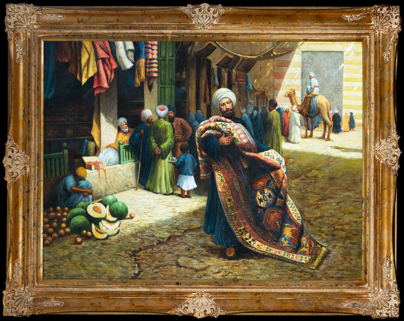 Orientalist Zoco, Mariano Montoya. 20th-century Spanish School (1 of 9)