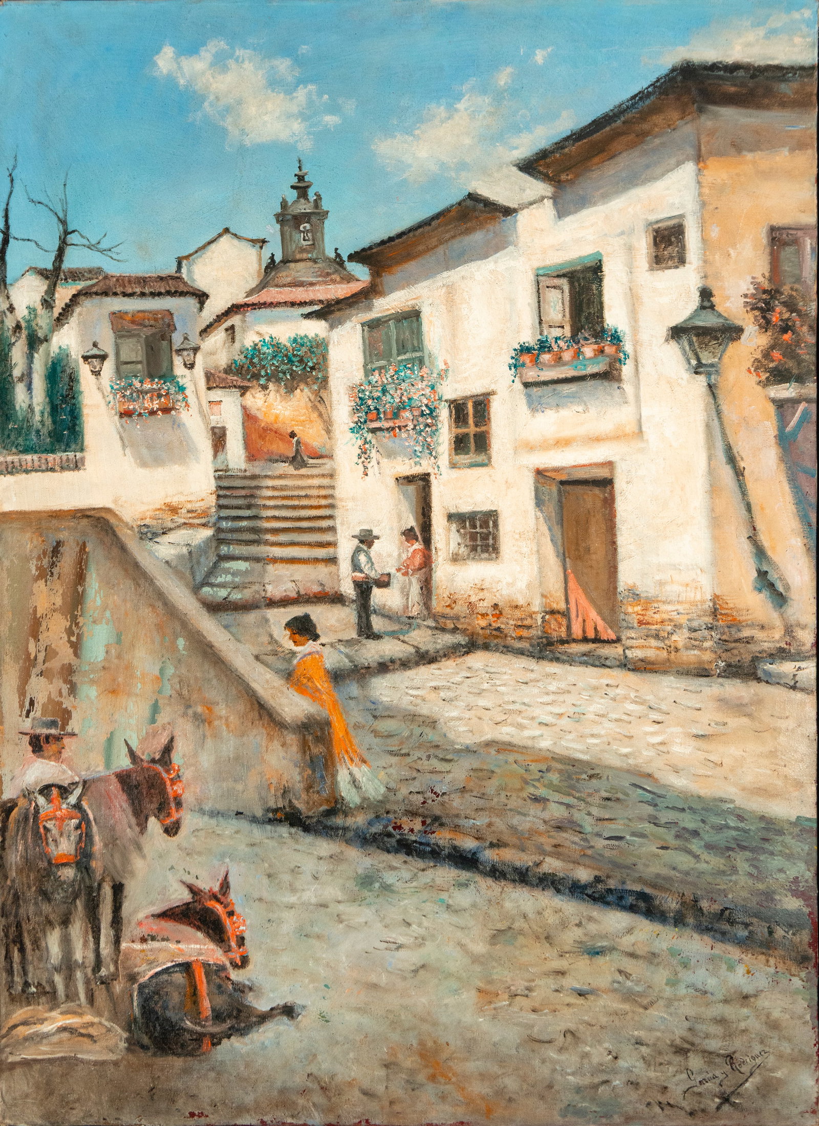 Manuel García Rodríguez, signed, houses of the Albaicín, 19th century (1 of 7)
