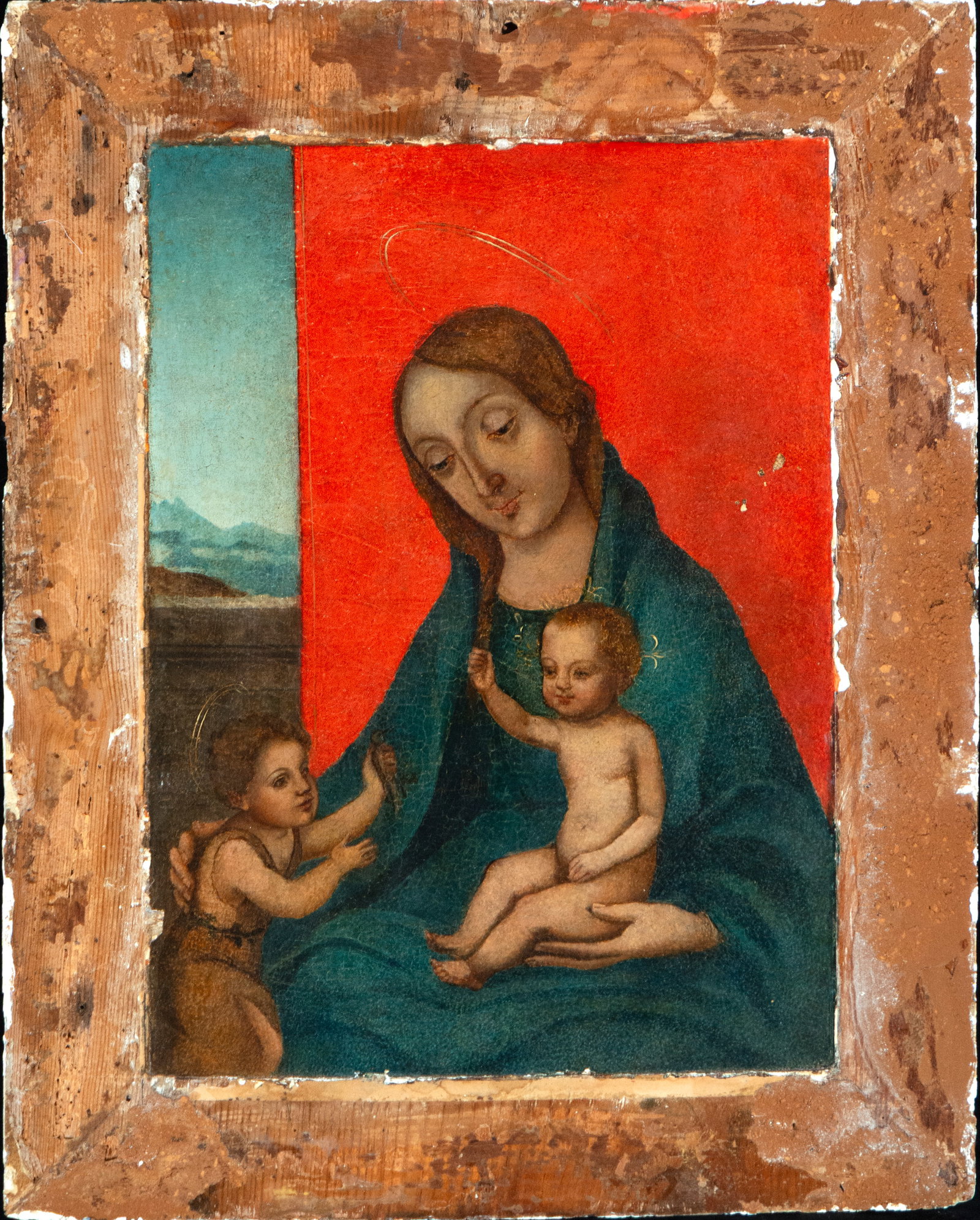 Virgin and Child with Saint John. Spanish School. Late 15th - early 16th century. (1 of 4)