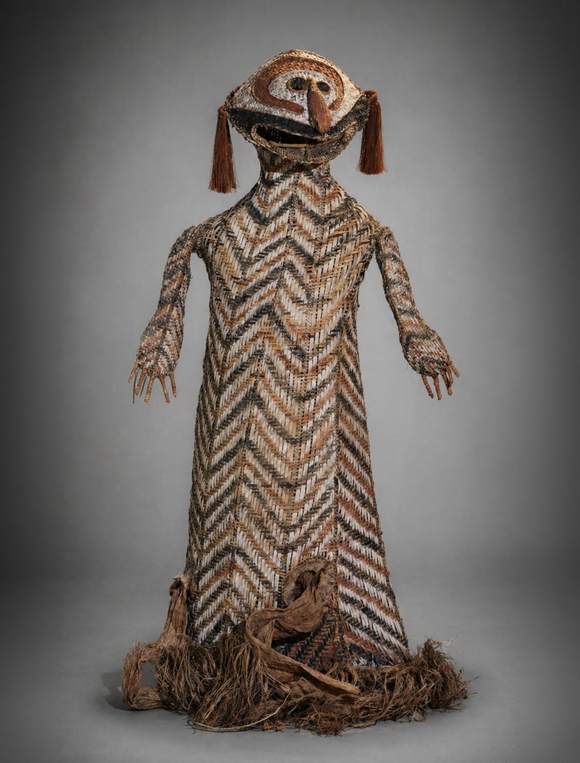 Monumental Totem, Oceania - New Guinea - Made of plant fiber, early 20th century (1 of 8)