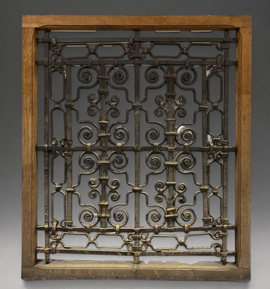 Wrought iron window grille, Italy, 18th century (1 of 2)