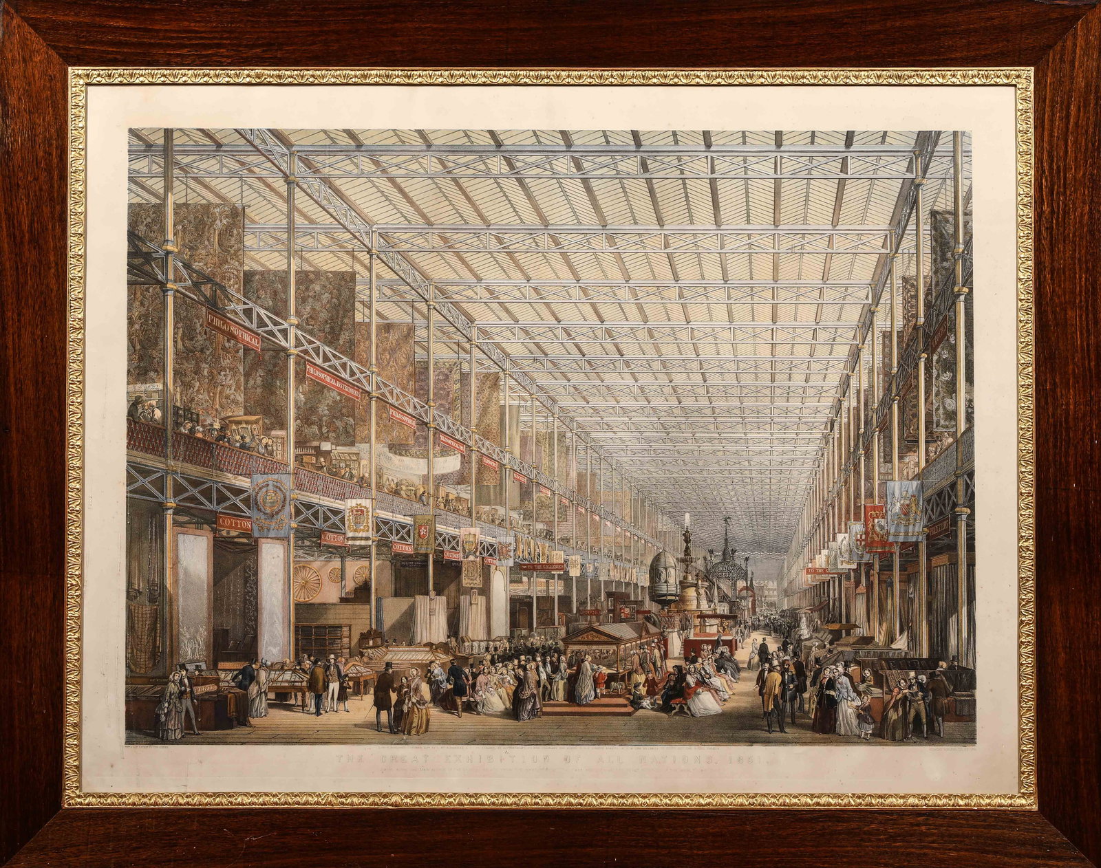The Great Exhibition of All Nations, 1851, interior view of the Crystal Palace, England, 19th (1 of 2)