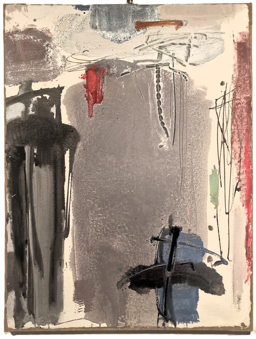 ENZO ESPOSITO (Benevento, 1946) - Senza titolo (2020): Oil on canvas, impasto painting. Dimensions: 80 x 60 cm. An intense abstract composition belonging to the contemporary production of Enzo Esposito, one of the leading representatives of Italian impast