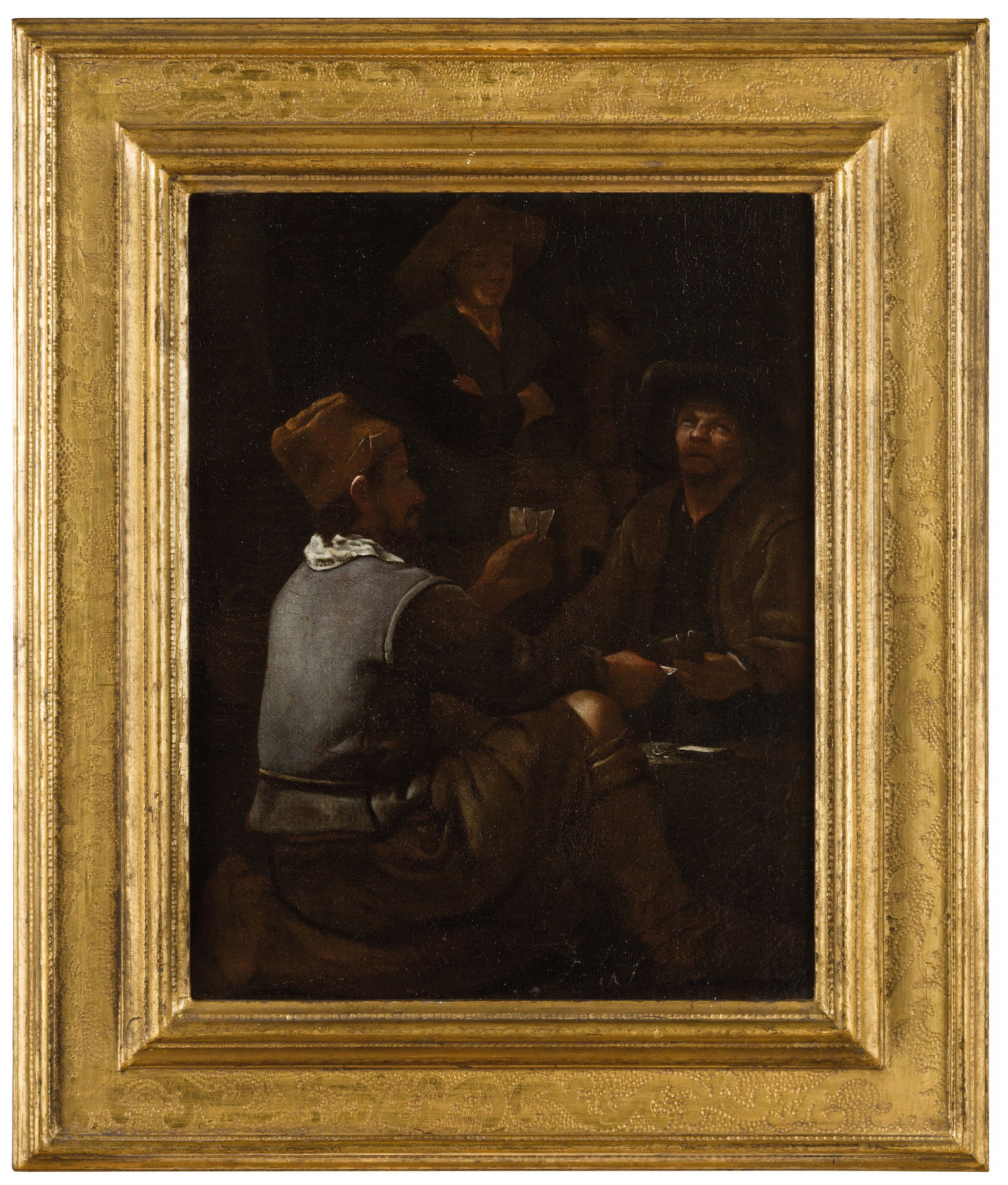 Michiel Sweerts (Brussels, 1618 – Goa, 1664) Attributed - Card Players: Oil on canvas. Dimensions: 39 x 31 cm. An interesting genre scene attributed to Michiel Sweerts and recognized by the historian Ludovica Trezzani, a specialist in Flemish and Italian Baroque painting.