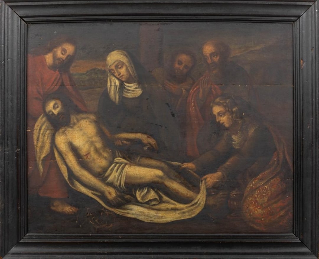 Oil on panel, Bolognese school of the 16th-17th century: 87 x 105 cm