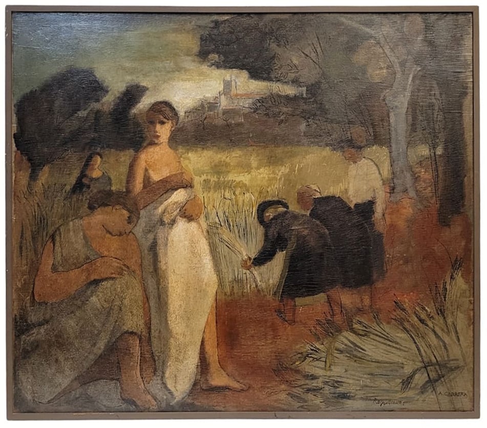 OIL ON BOARD “ROQUELAURE??, AGUST?N CARRERA, ART DECO, PS XX – SPAIN (1 of 3)