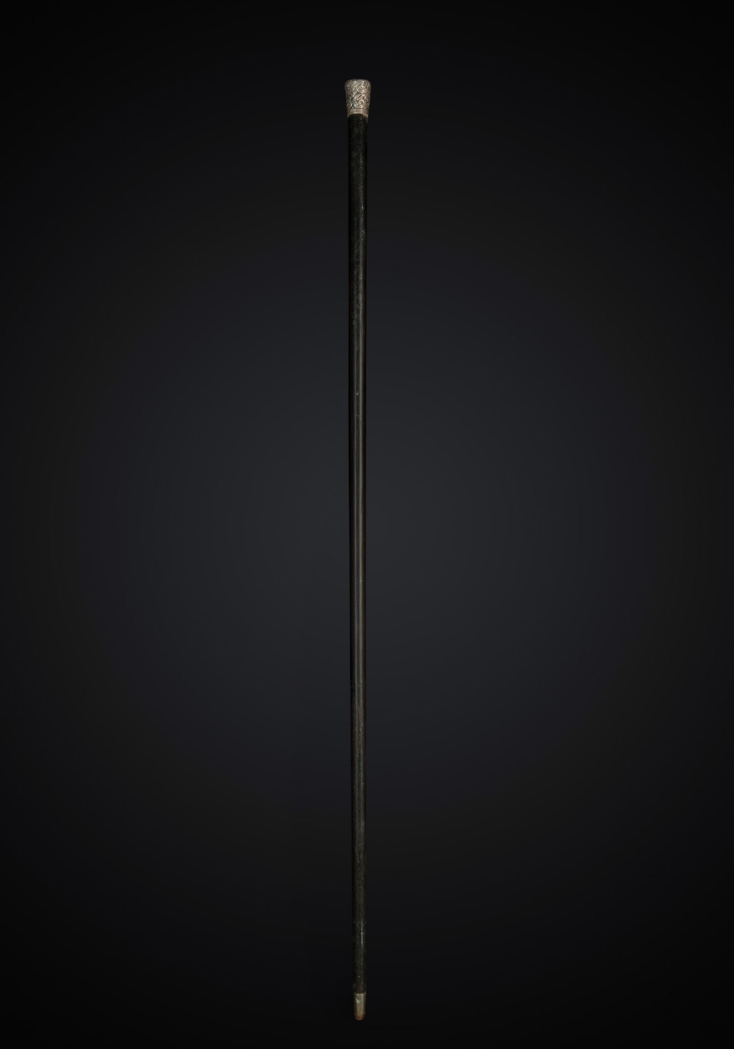 Dandy walking stick in wood and silver: Wood and silver