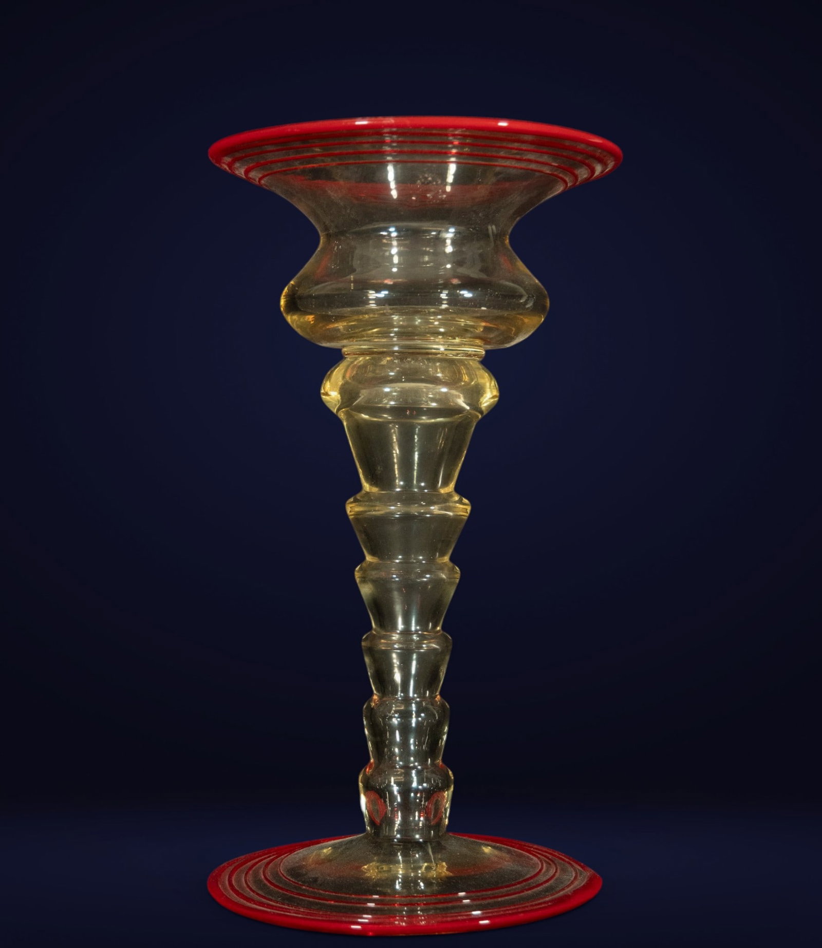 Beautiful Mallorcan Crystal Candle Holder - early 20th century: 38 x 22 x 22 cm