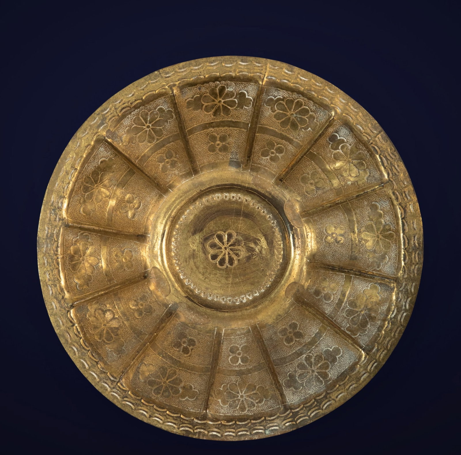 19th Century Copper Buddhist Offering Plate (1 of 2)