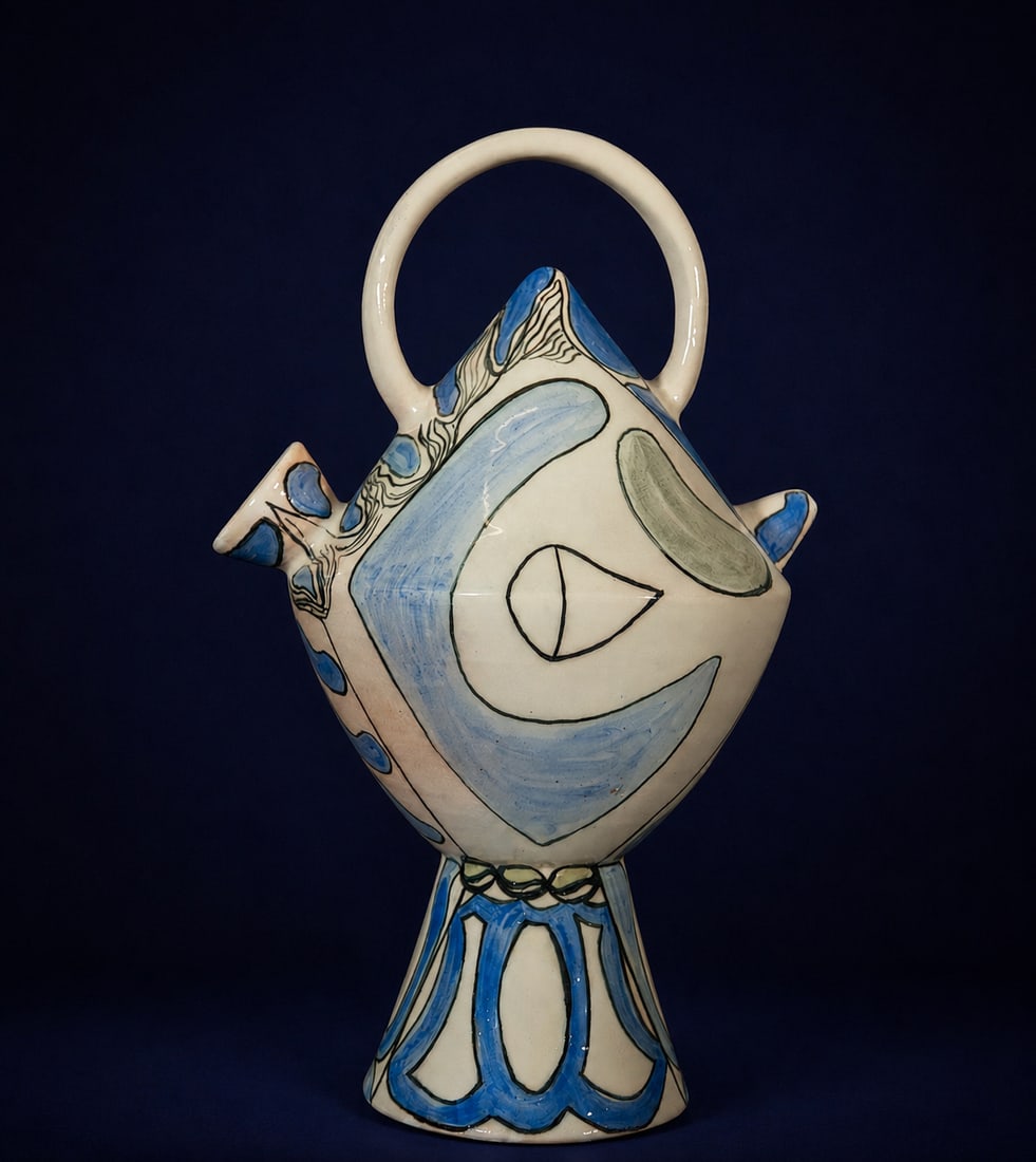 Amelia Peláez Amelia Peláez (Yaguajay, 1896-Havana, 1968) UNIQUE Piece: Polychrome and glazed ceramic. UNIQUE PIECE. Certificate from Mr. Enrique Rodríguez Pérez is included. The piece is registered and inventoried in the legal photographic deposit of the Santiago de la