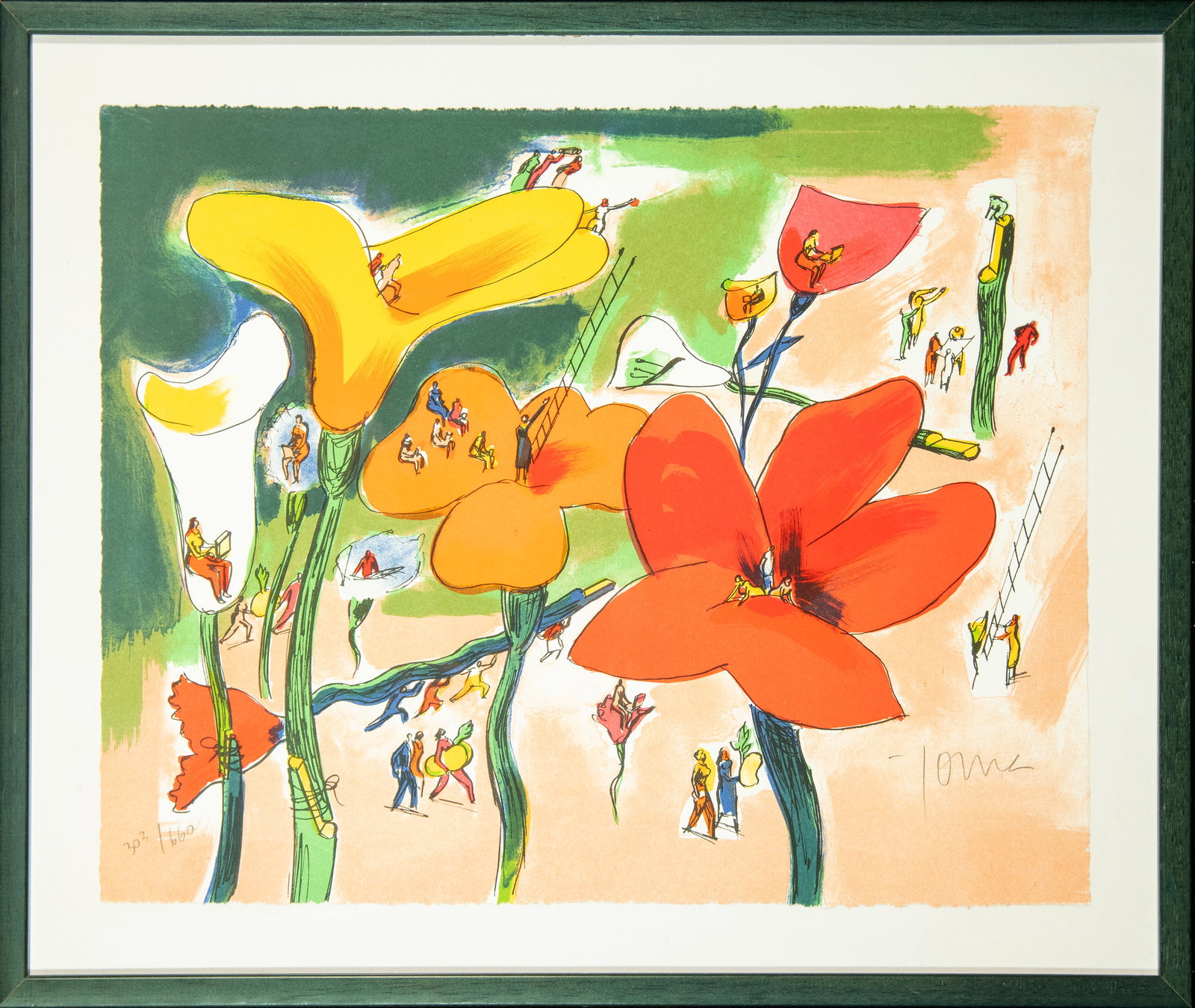 Lito de Joma, illustrator, ed 303/660: Framed dimensions: 44 x 53 cm