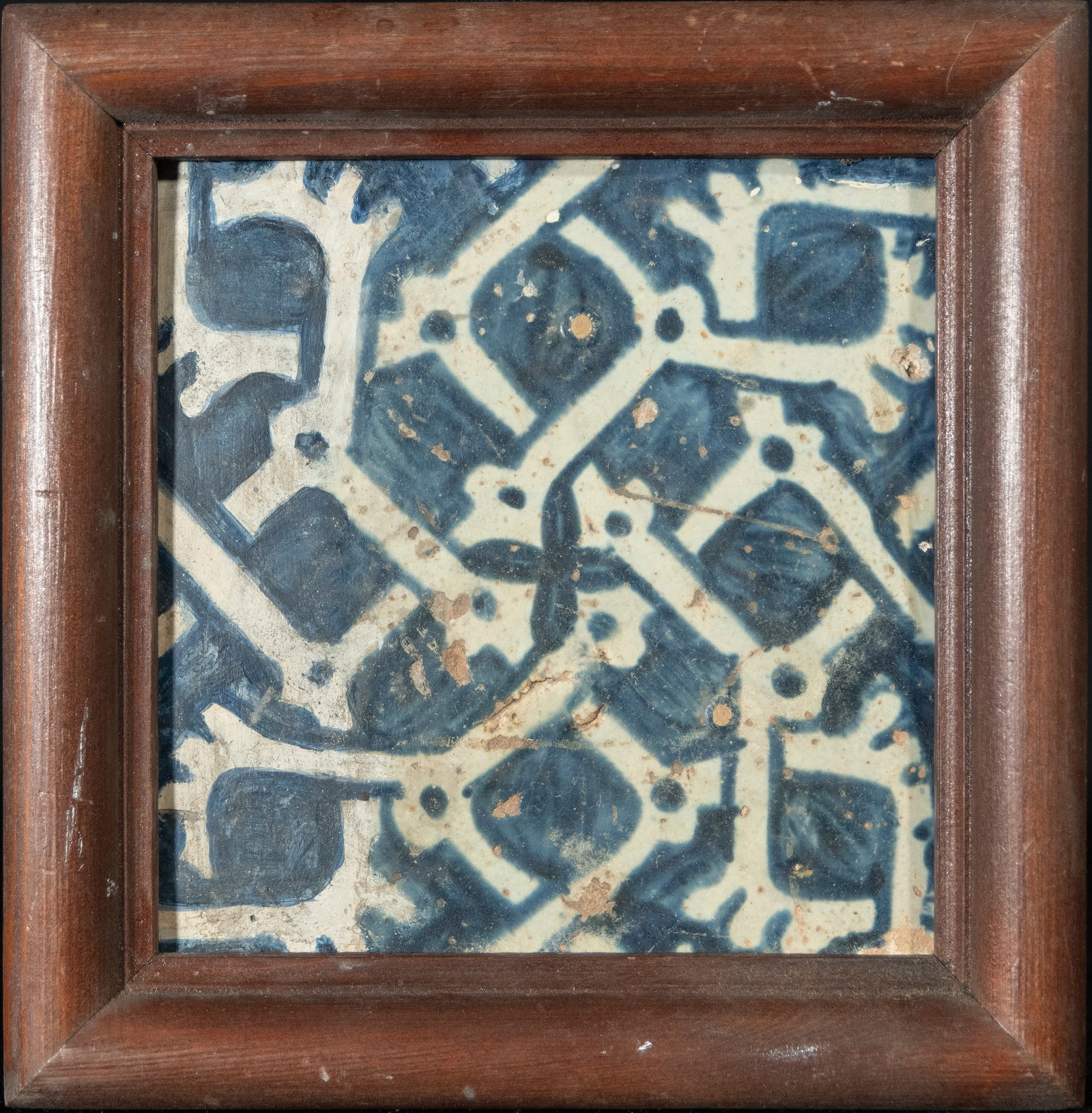 Gothic tile from Manises, 15th century: 15 x 15 cm