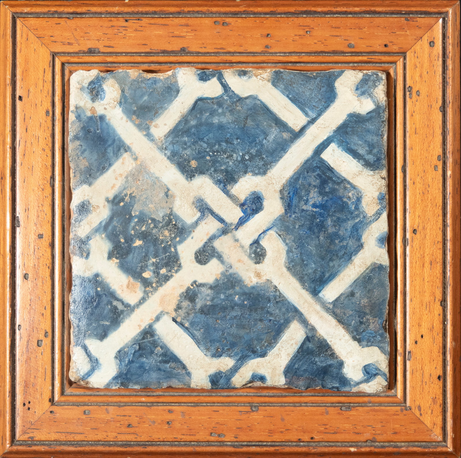 Gothic tile from Manises, 15th century: 15 x 15 cm