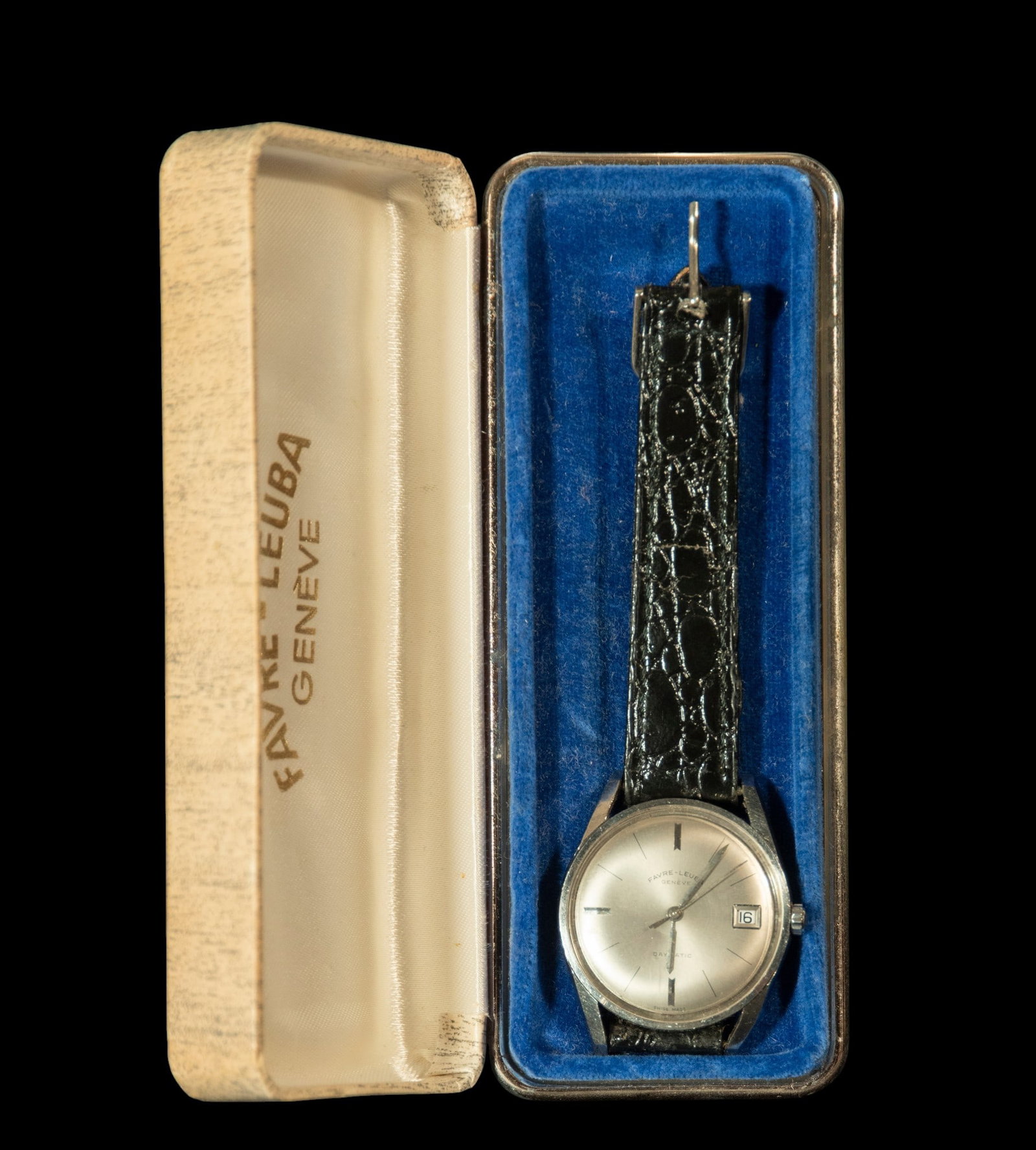 Beautiful Favre Leuba watch in steel, with case: Automatic, in operation, 36 mm total