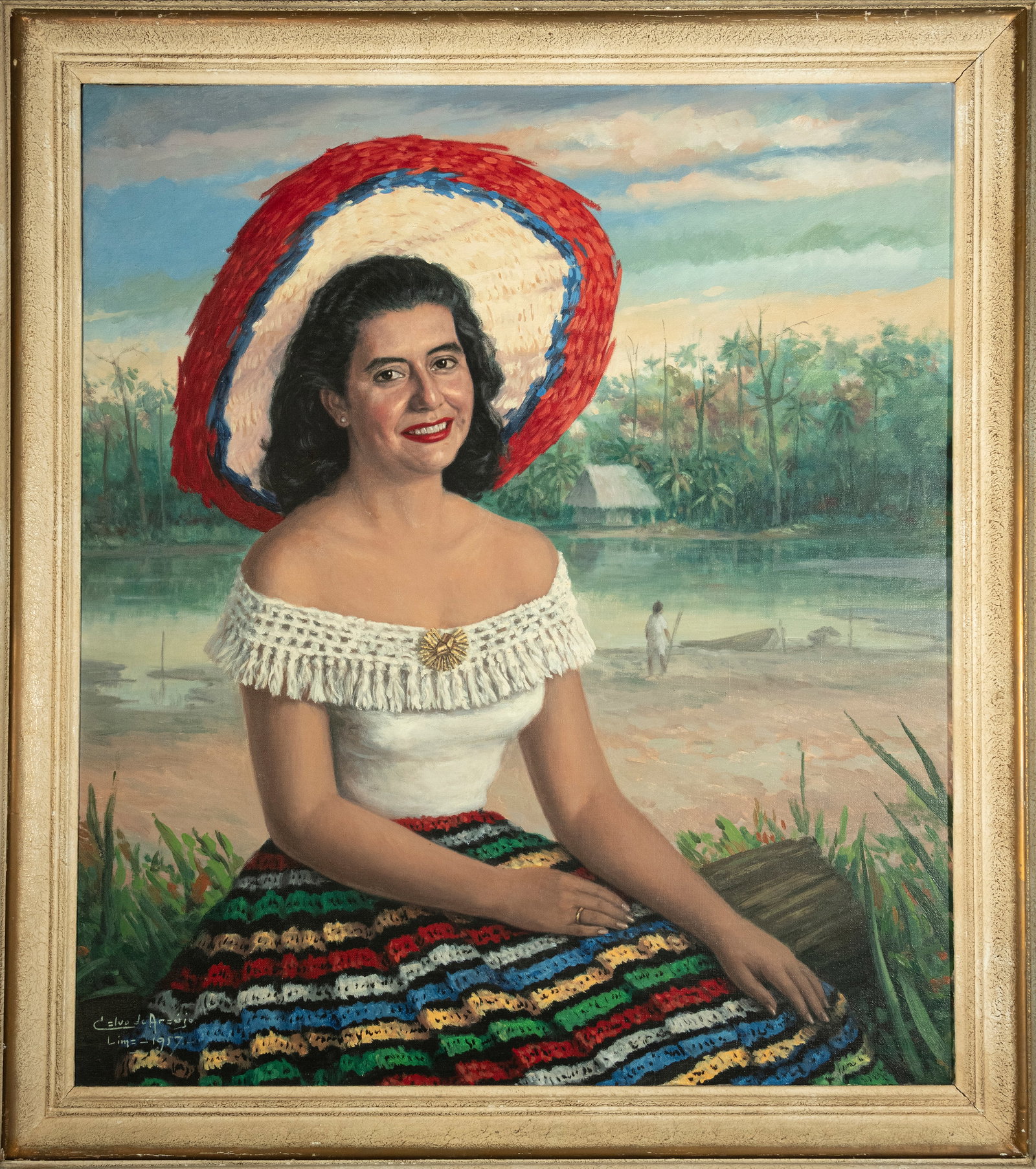 Young Peasant Woman - César Calvo de Araújo (Yurimaguas, 1910 - Lima, 1970) LATIN AMERICAN (1 of 9)