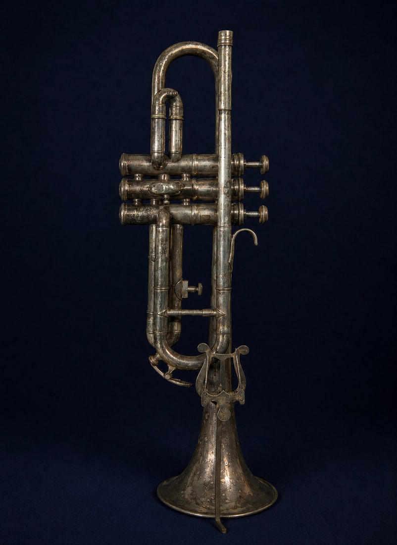 German trumpet from Salzburg, early 20th century: With box and accessories