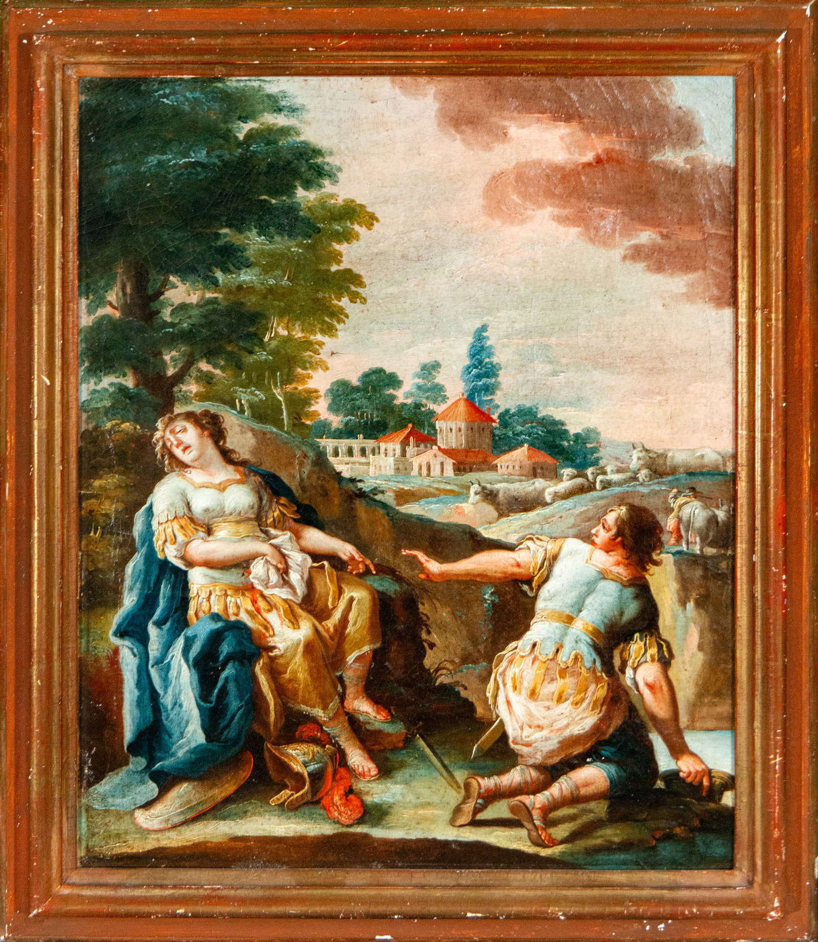 Italian scene, 18th century: Measurements: 55cm x 45cm; 67cm x 56cm.