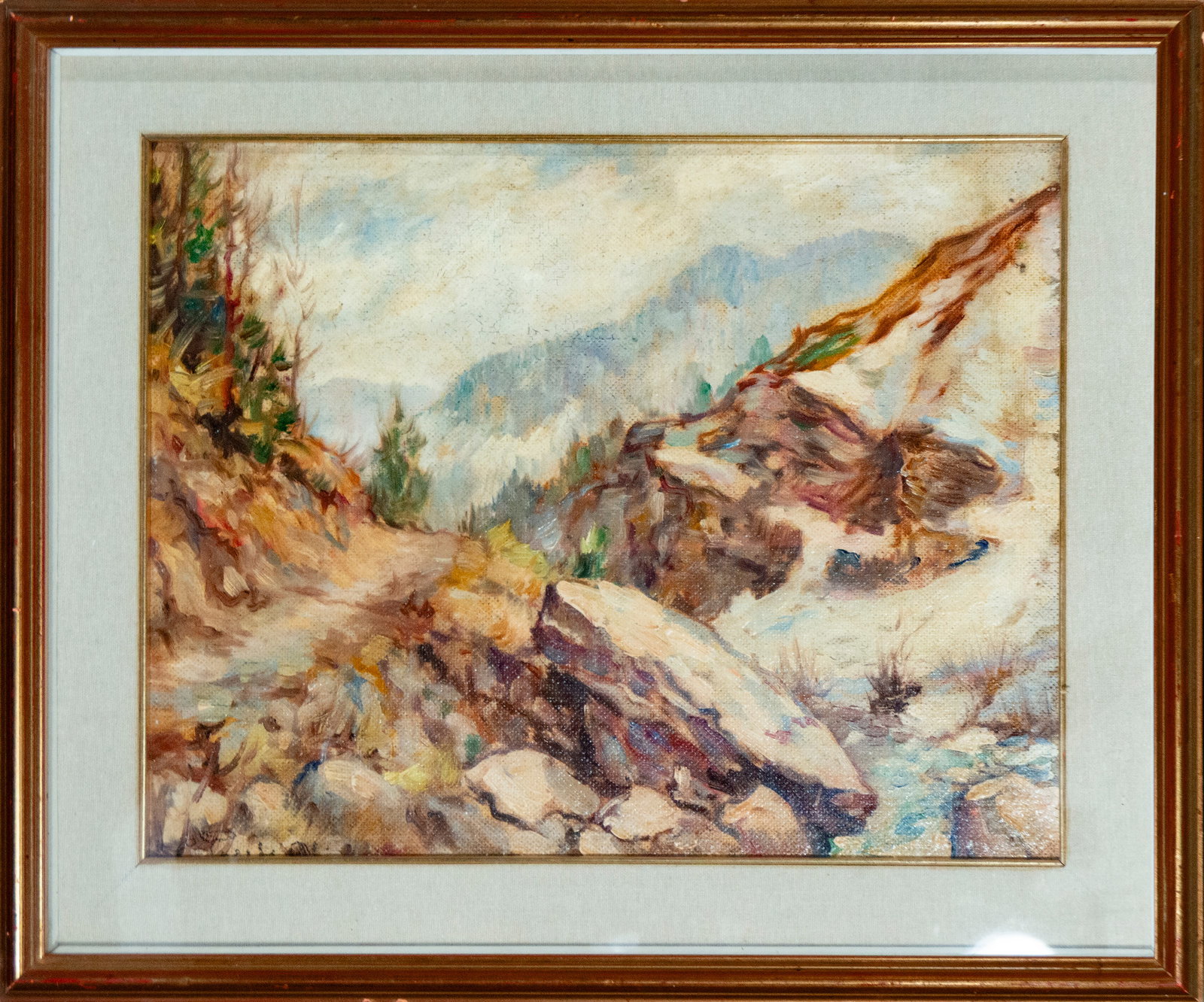 Mountain Landscape, Signed, European School, 20th Century (1 of 3)