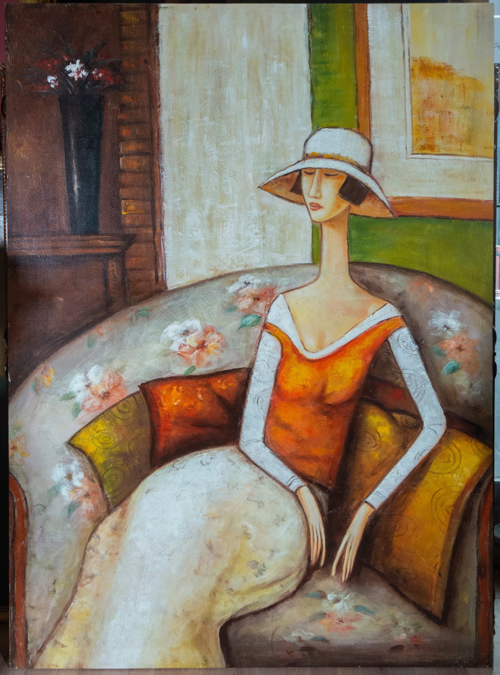 Follower of Modigliani, 20th century, oil on canvas (1 of 3)