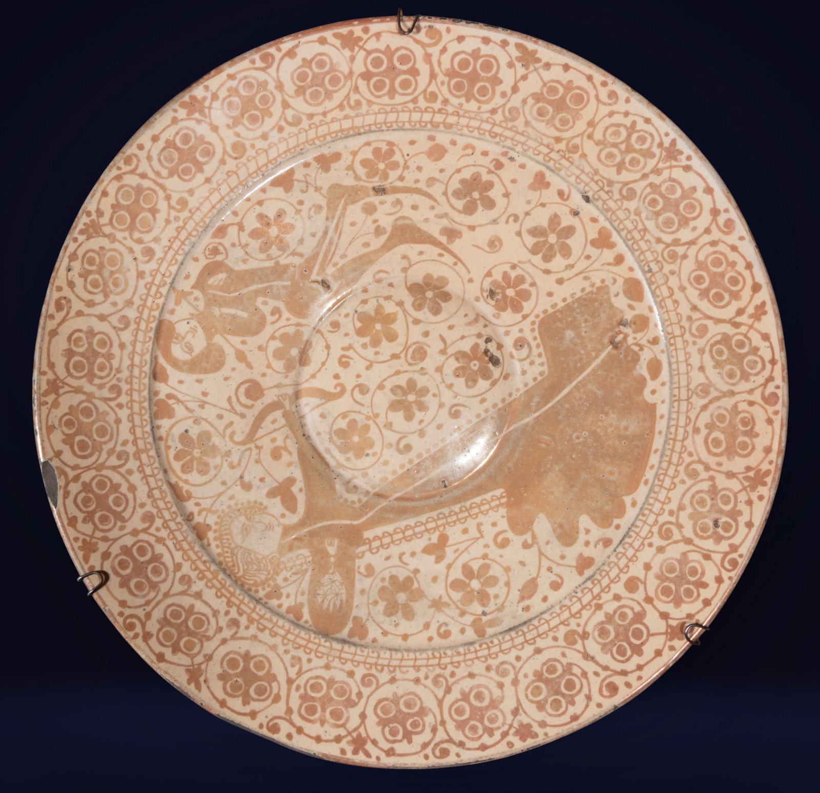 Exceptional 16th Century Hispano-Moresque Reflex Plate from Manises (1 of 2)