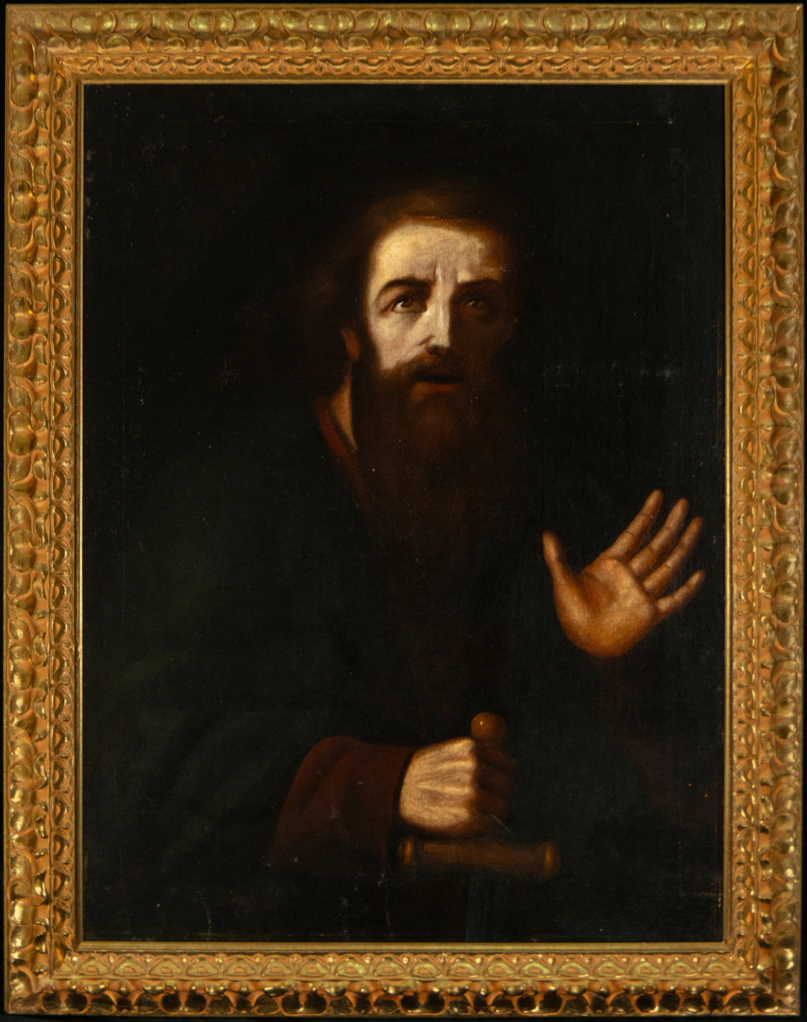 Saint Paul, Italian School, 17th Century: Oil on canvas. Measurements: 72 x 54 cm / 87 x 68 cm.