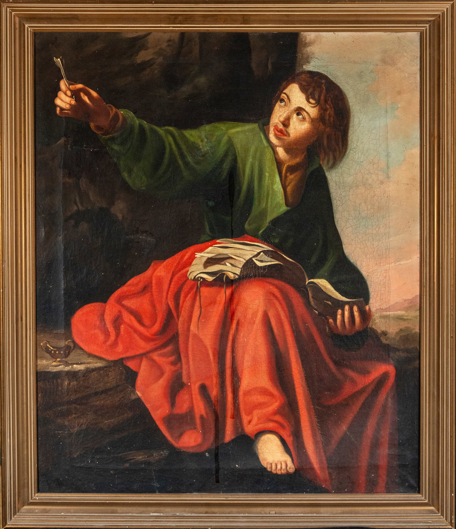 Saint John the Evangelist, Italian Roman School of the 17th Century (1 of 5)