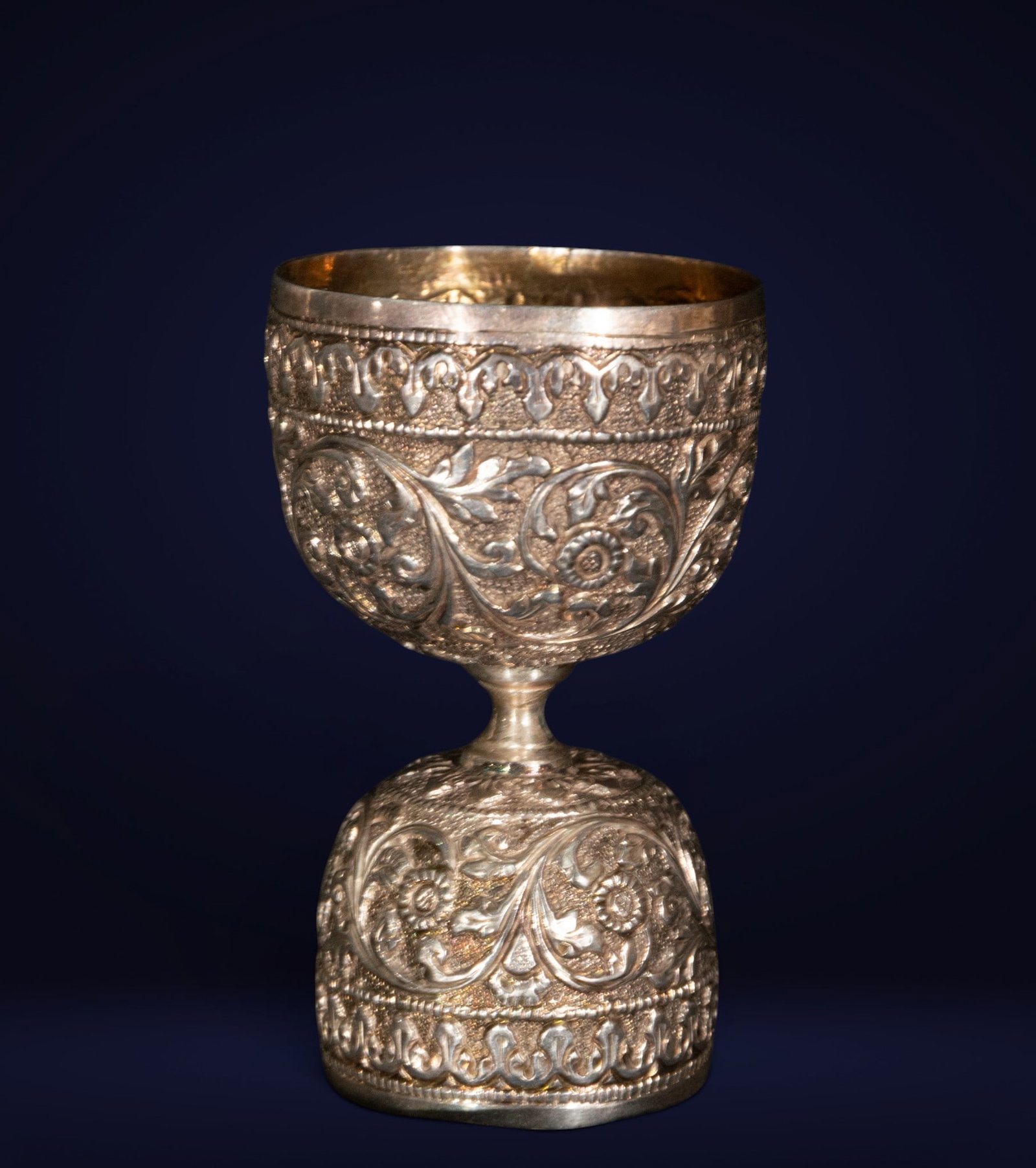 Small chalice with filigree, European School, 19th Century (1 of 3)