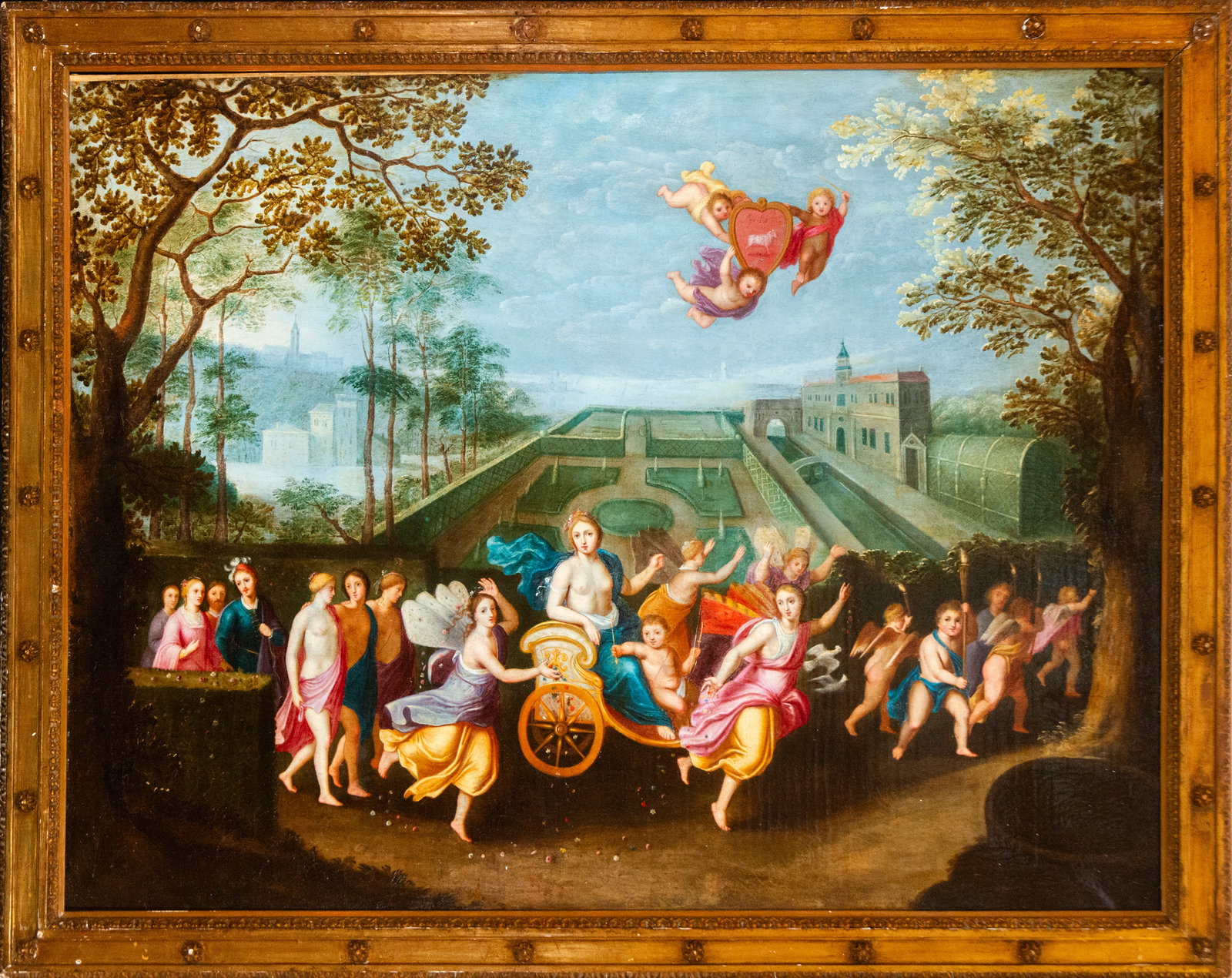 French School of Fontainebleau from the 17th century: Measurements: 129 cm x 100 cm; 146cm x 115cm.