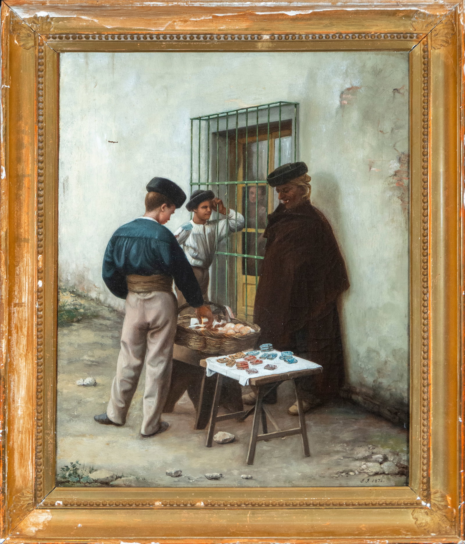 Tomás Fedriani y Ramírez. Street vendors, 19th century: Measurements: 57cm x 45cm; 70cm x 60cm.