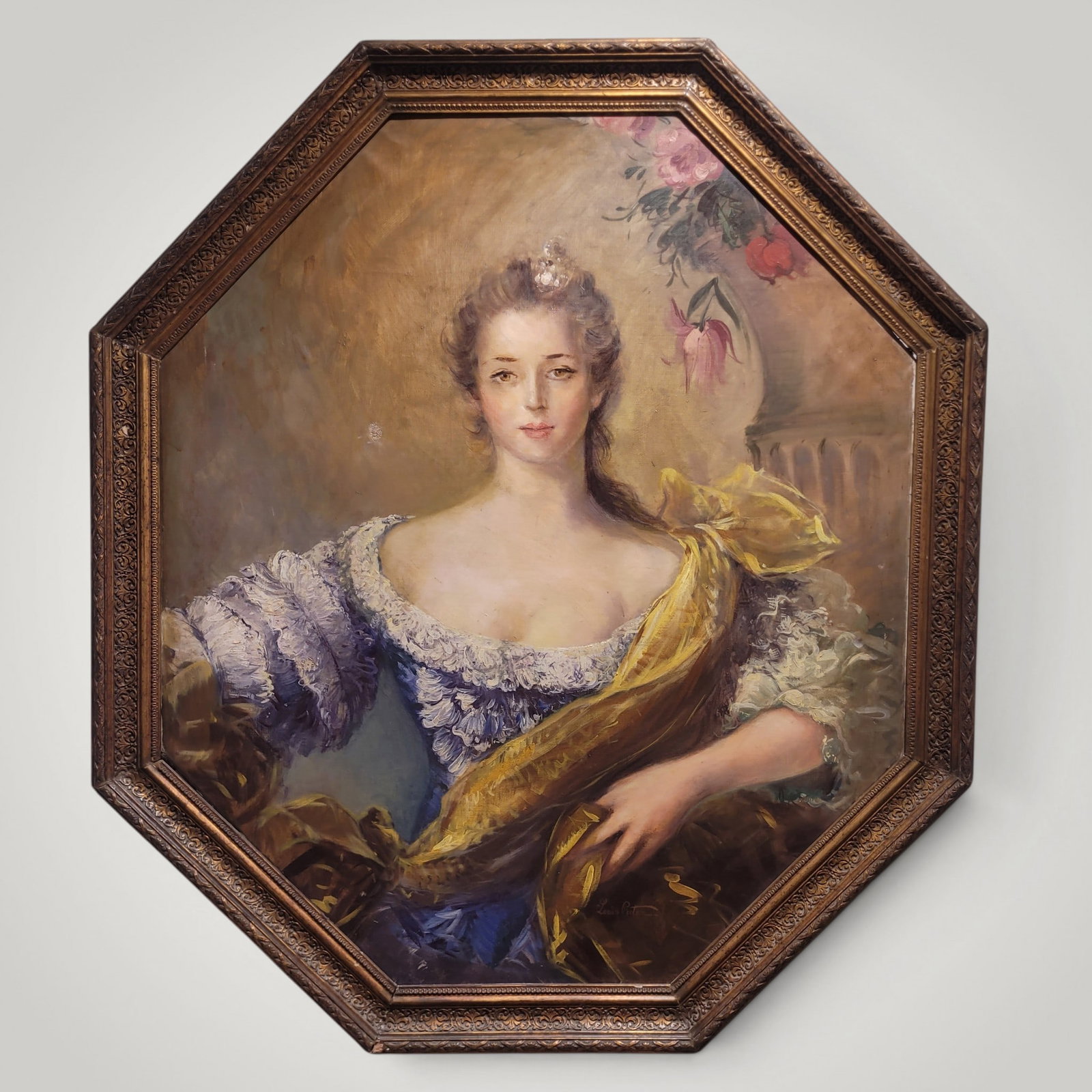Portrait of a Lady, Signed Louis Pieter following Nattier, French School, 19th Century (1 of 10)