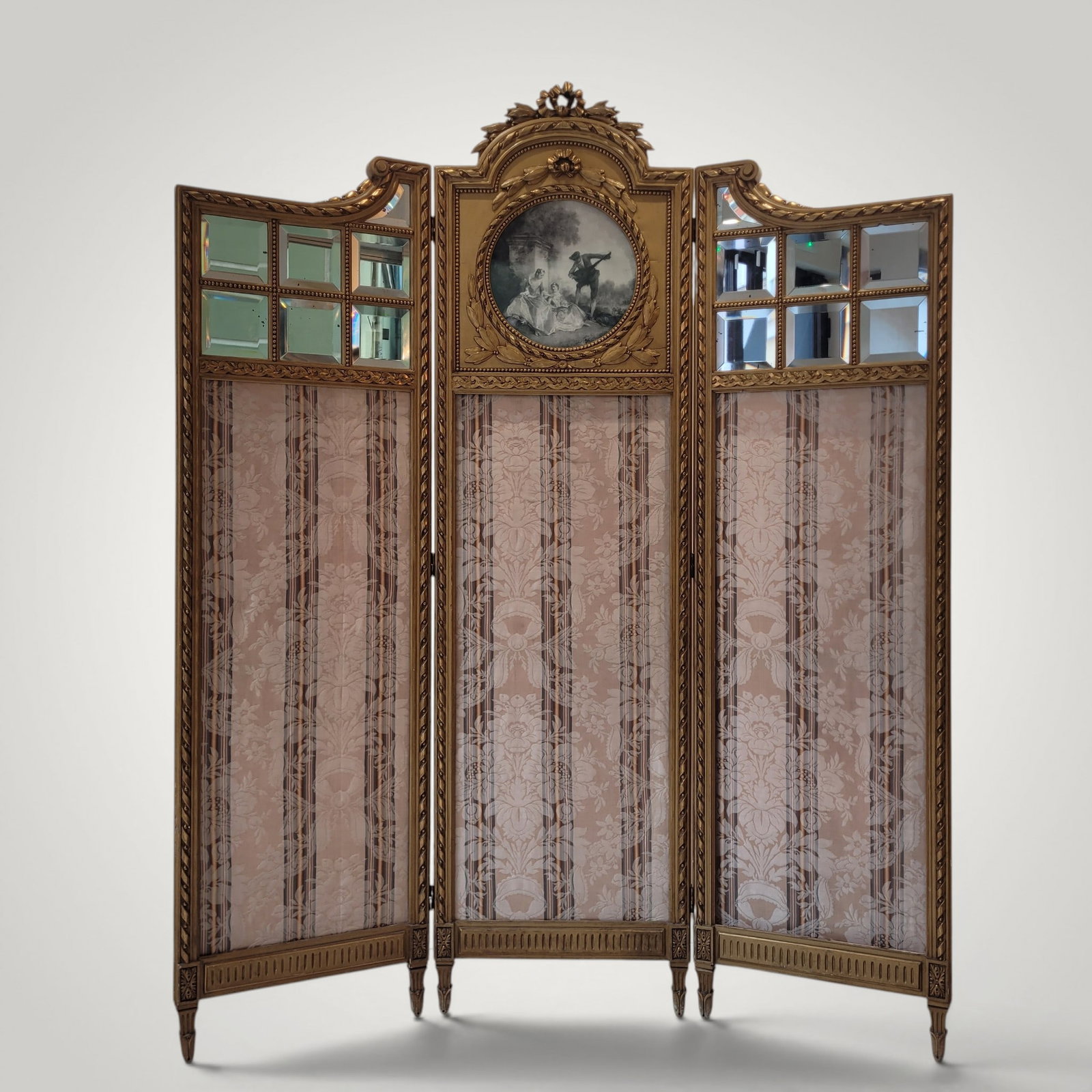 Napoleon III folding screen, French School, 19th century (1 of 8)