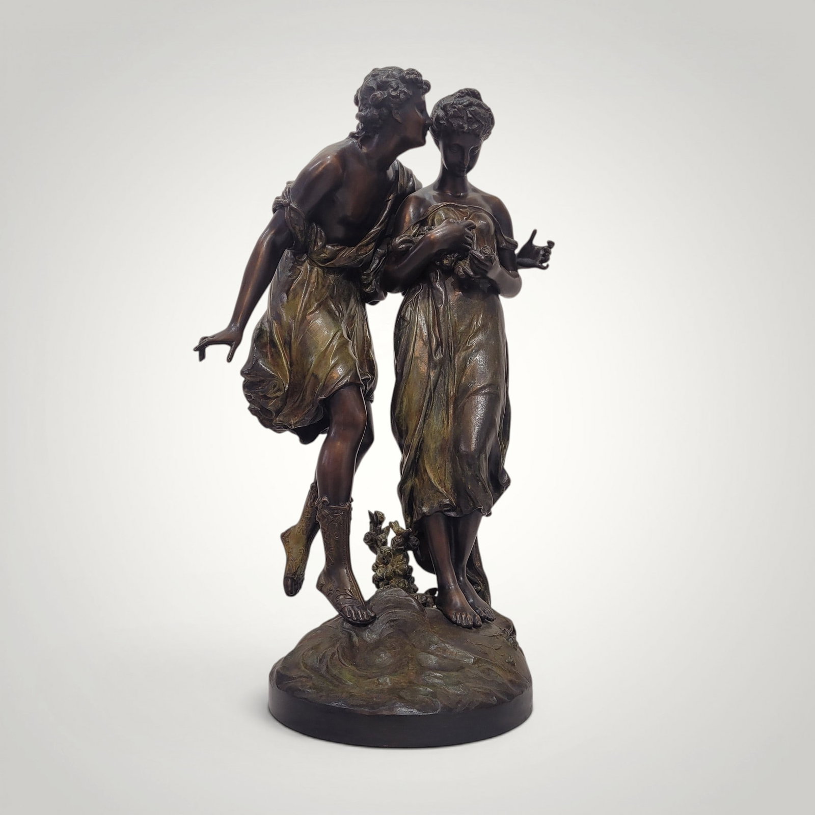 Sculpture of an allegorical couple, Signed Henri Dubois, French School, 19th Century (1 of 11)