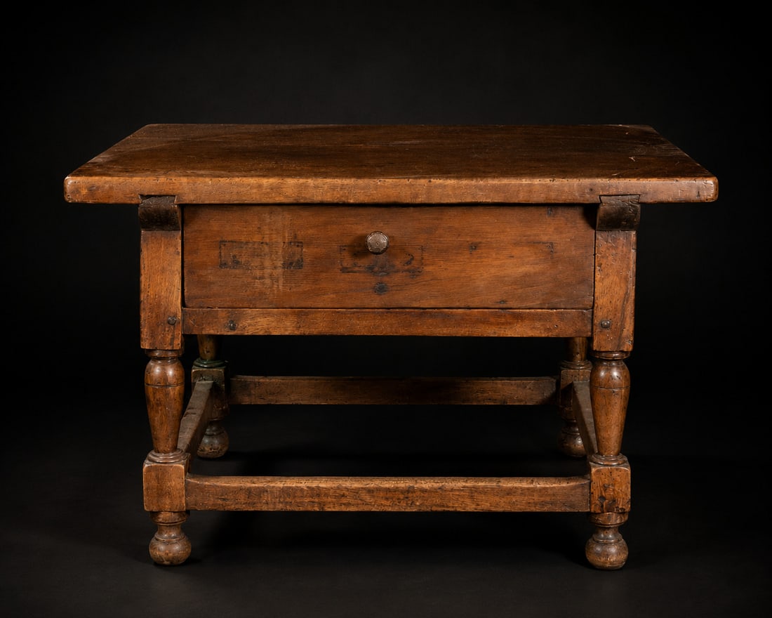 Bacon or shoe-making table, Spanish School, 17th-18th century (1 of 4)