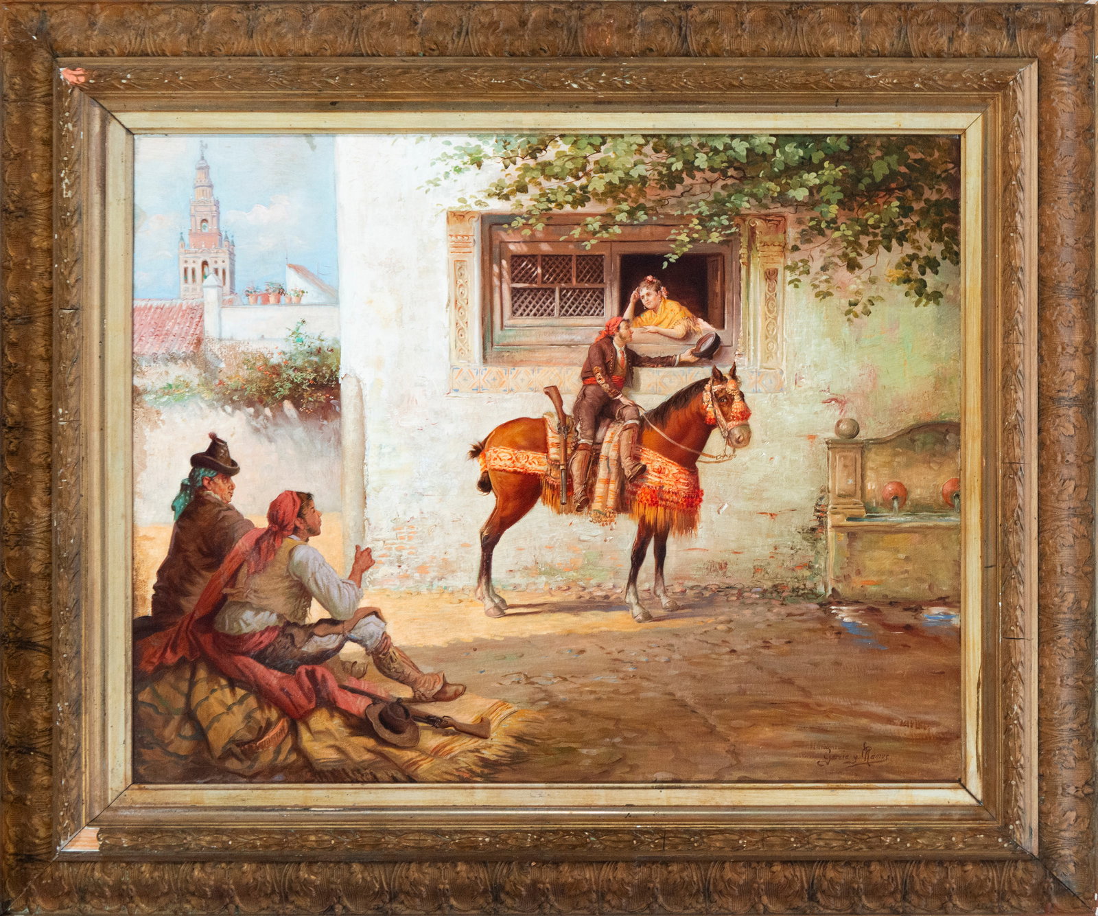 JOSÉ GARC?A RAMOS (Seville, 1852-1912): Oil on canvas. Measurements: 61 x 50 cm without frame, 81 x 67 cm