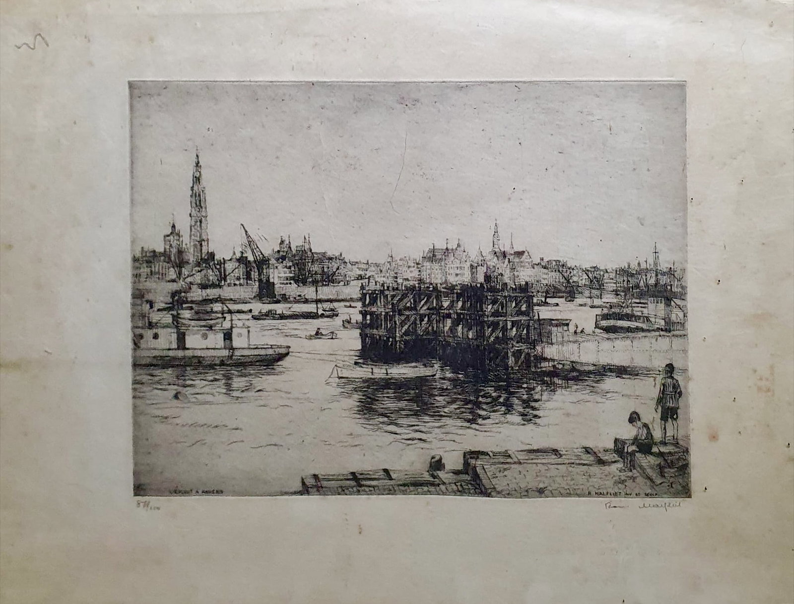 Port of Antwerp - Romain Malfliet (Sint-Niklaas Waas 1910 - 2006) (1 of 4)
