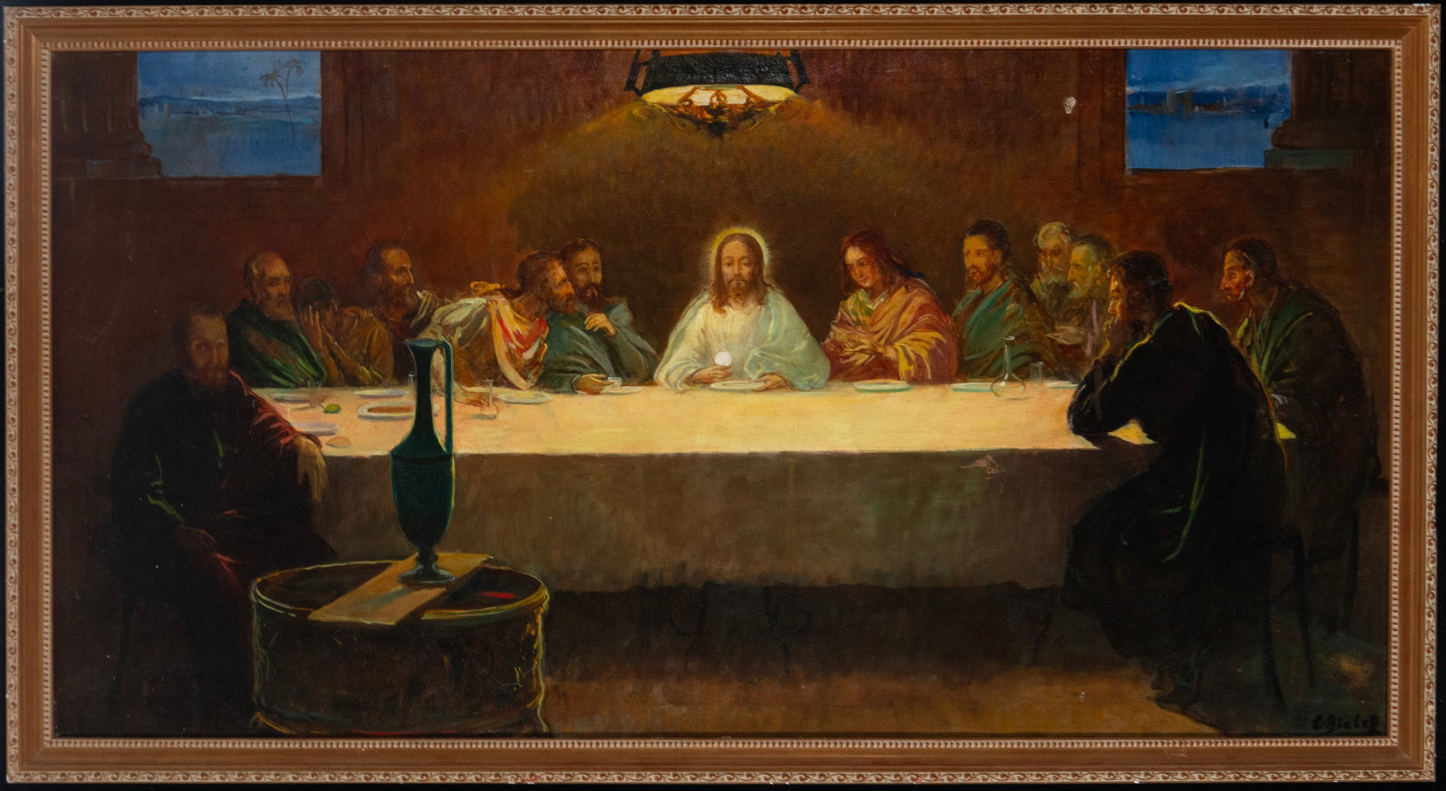 The Last Supper, signed C. Gielen, Spanish school, 20th century (1 of 4)
