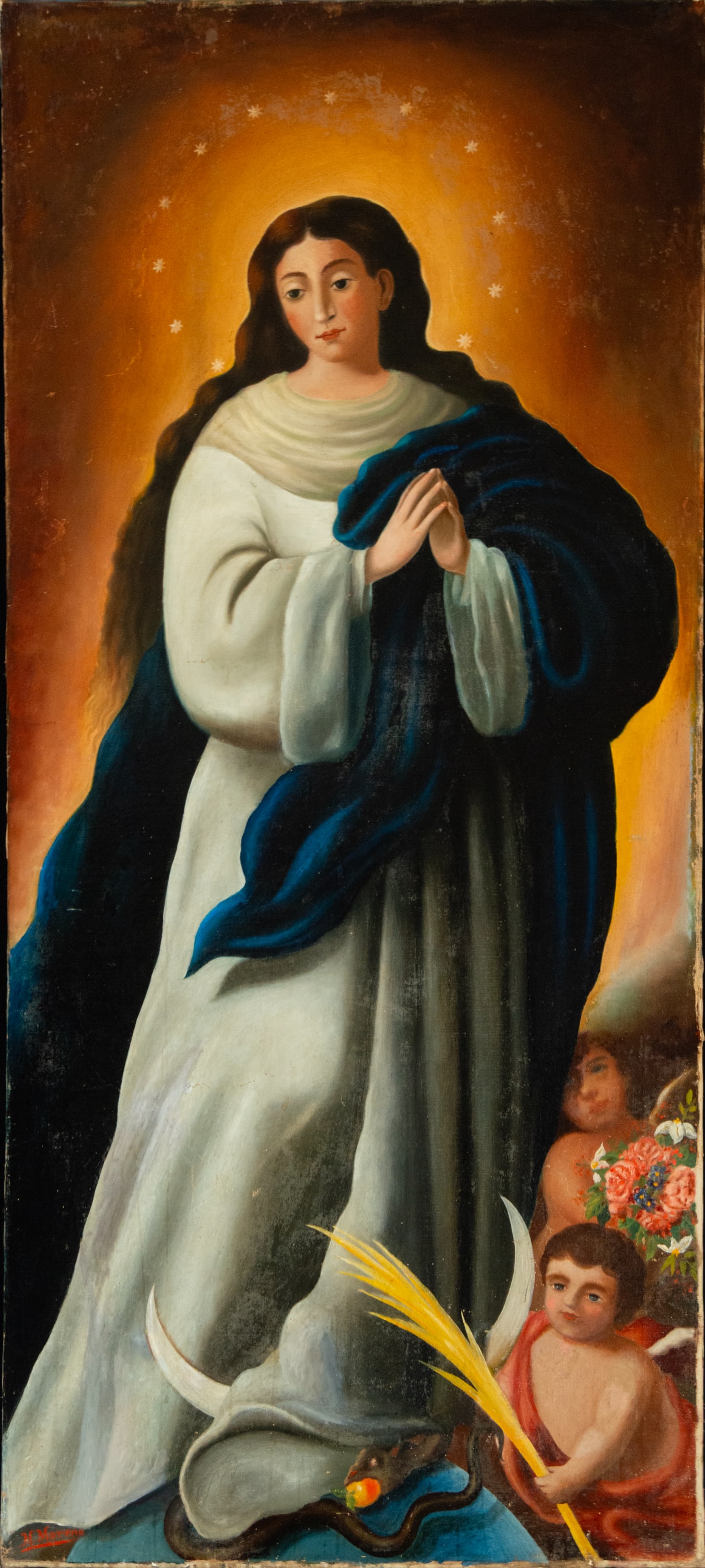 Immaculate Conception, Signed, Spanish school, 20th century. (1 of 5)